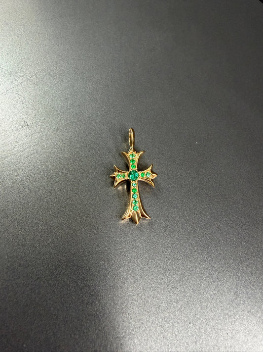 Chrome Hearts 22K Emerald Tiny Pendant