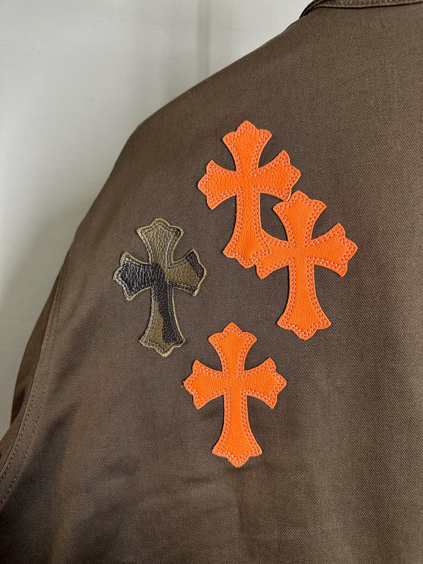 Chrome Hearts Cross Patch Work Dog Jacket