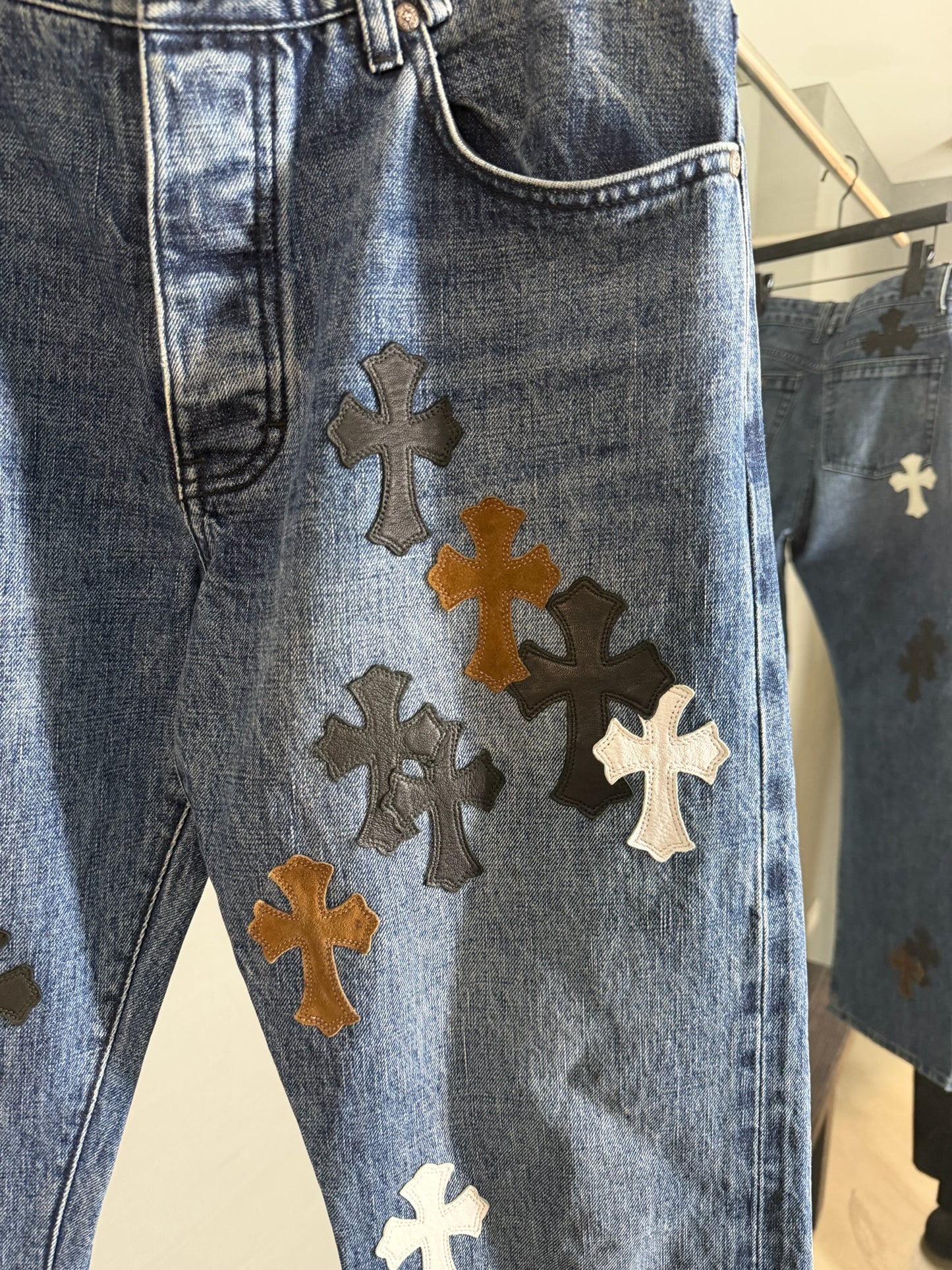 Chrome Hearts Turbo Diesel Cross Patch Jeans