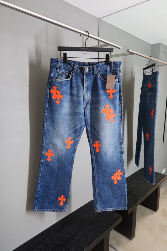 Chrome Hearts St. Barth Exclusive Cross Patch 517 Jeans