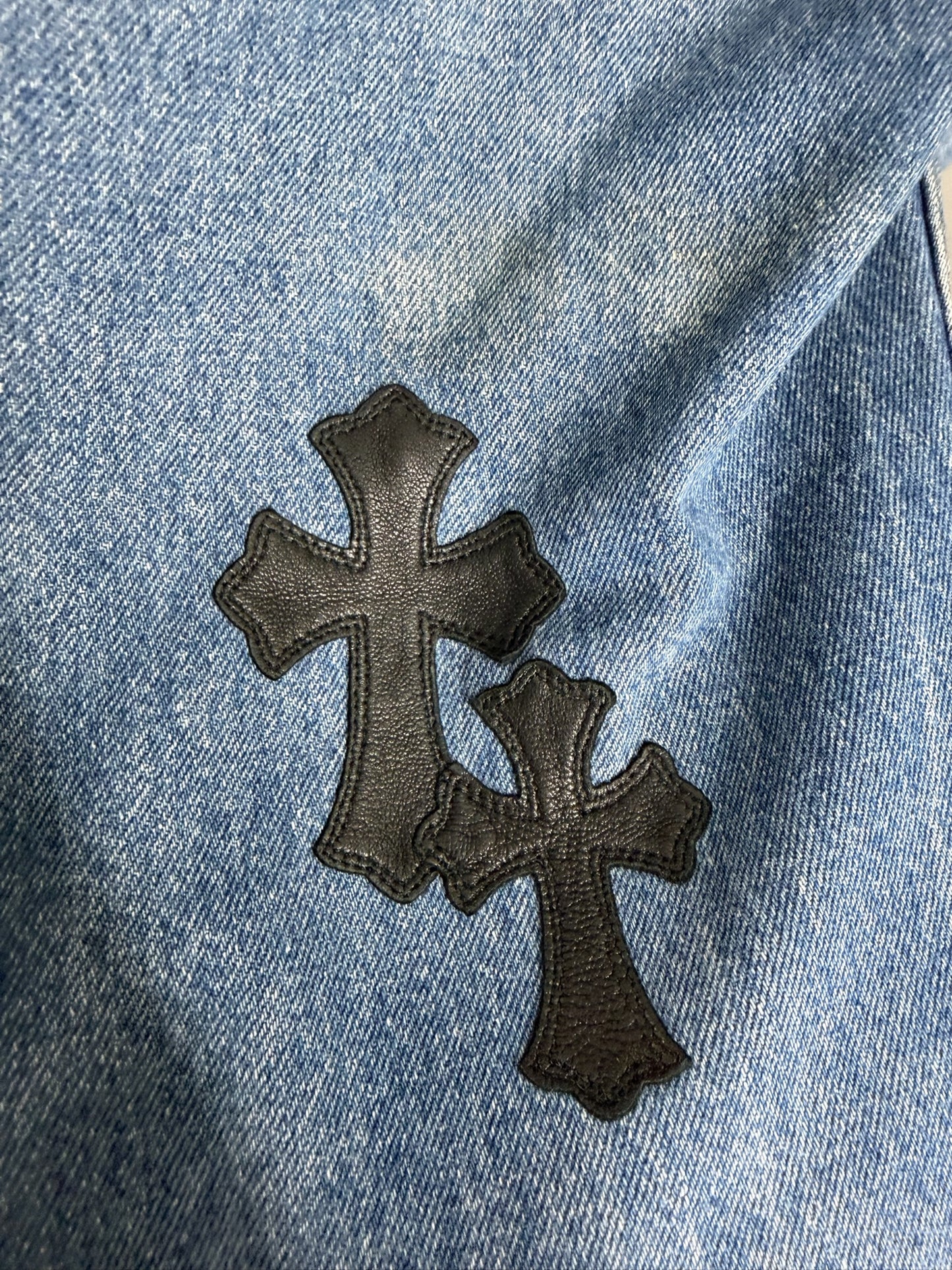 Chrome Hearts Levi’s 505 Cross Patch Jeans