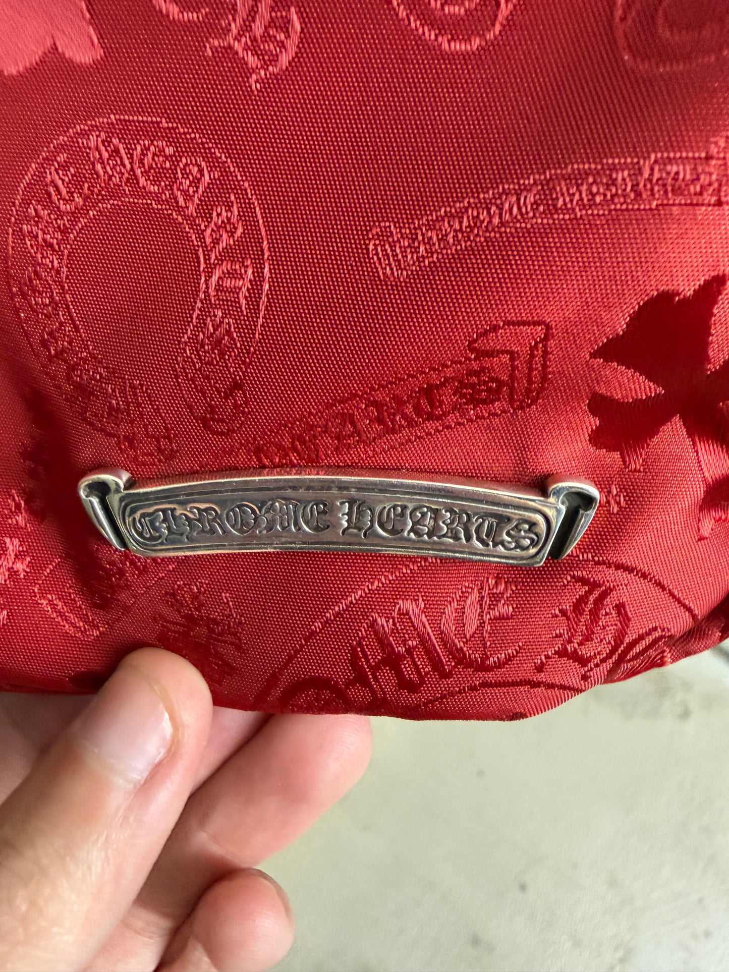 Chrome Hearts Nylon Stencil Red Backpack