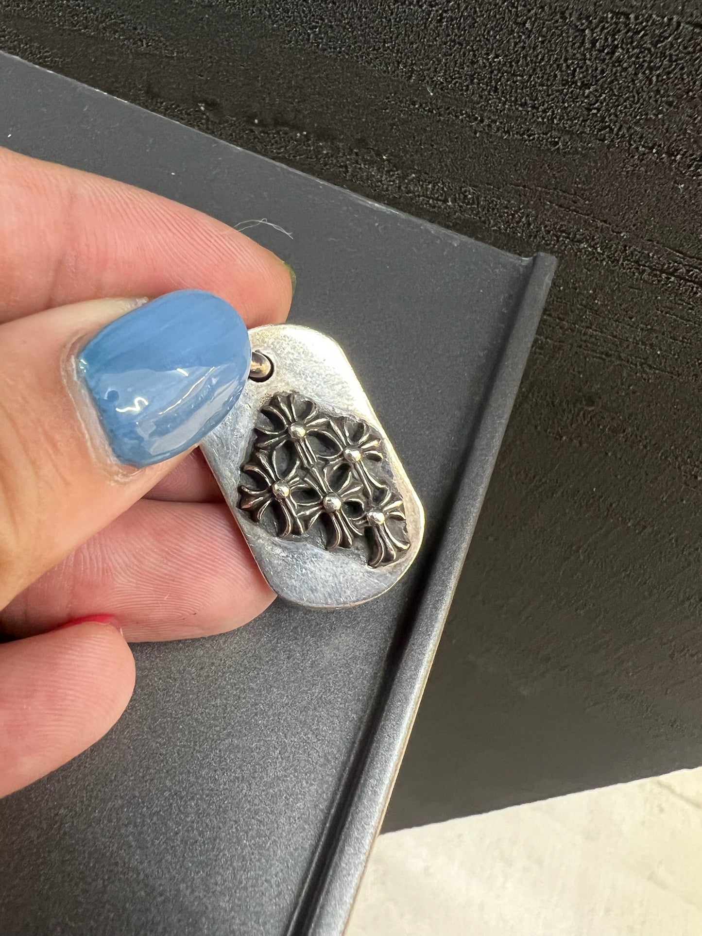 Chrome Hearts Cemetery Cross Dog Tag