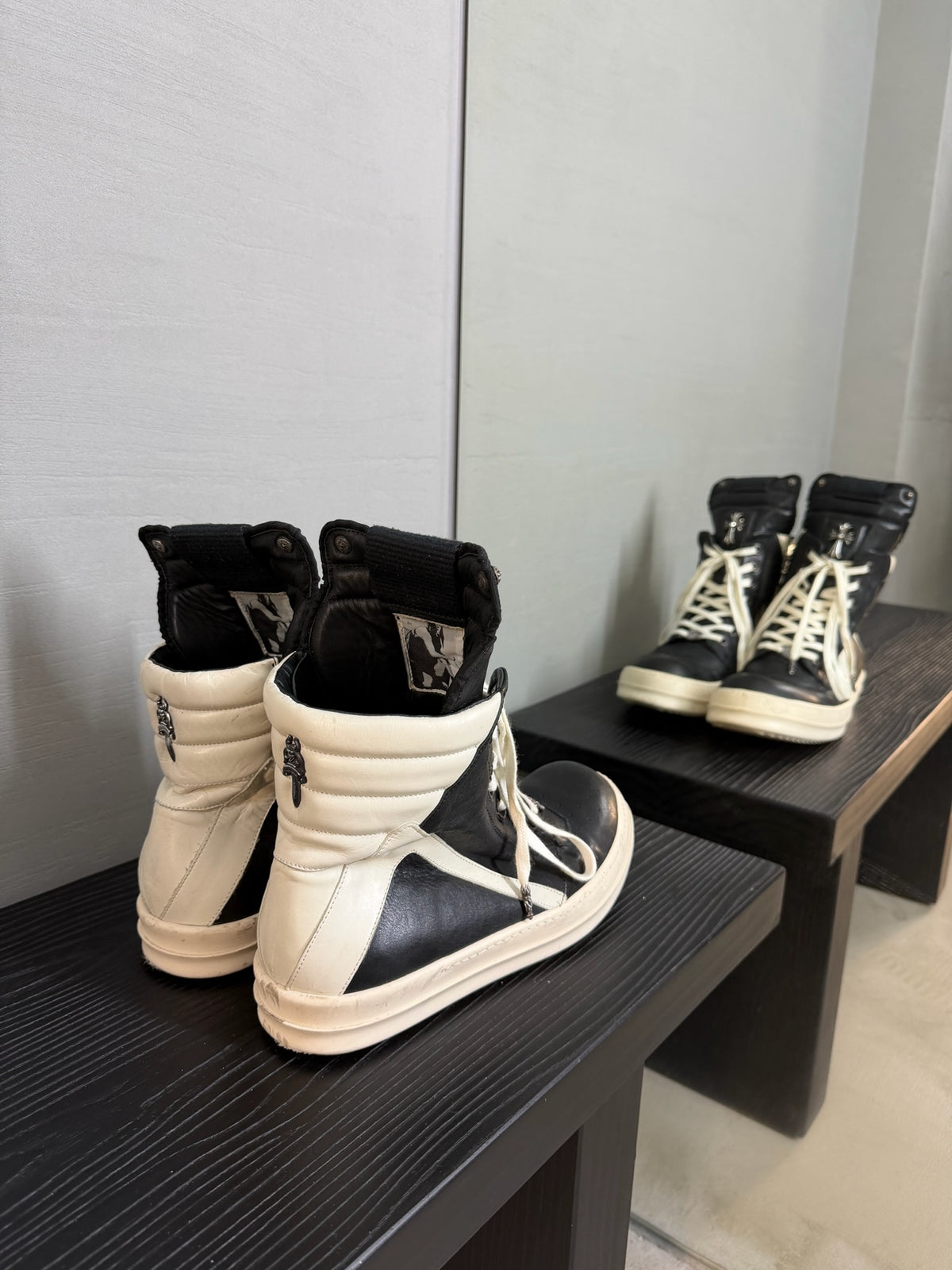 Chrome Hearts x Rick Owens Geobasket Sneakers