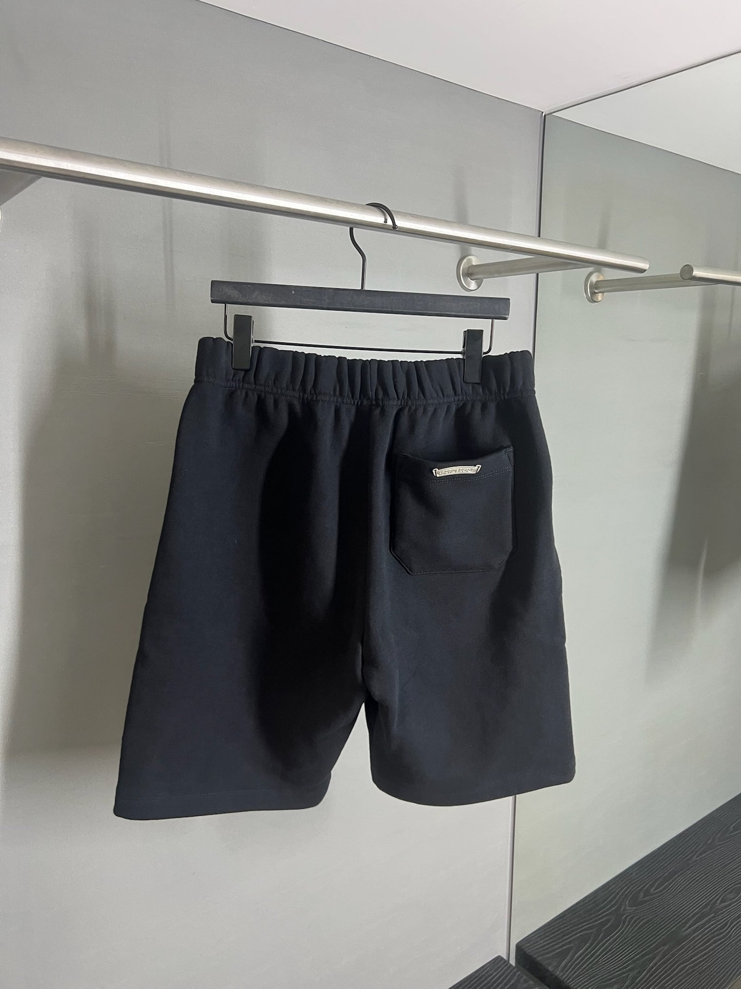 Chrome Hearts Paper Jam Leather Patch Sweat Shorts