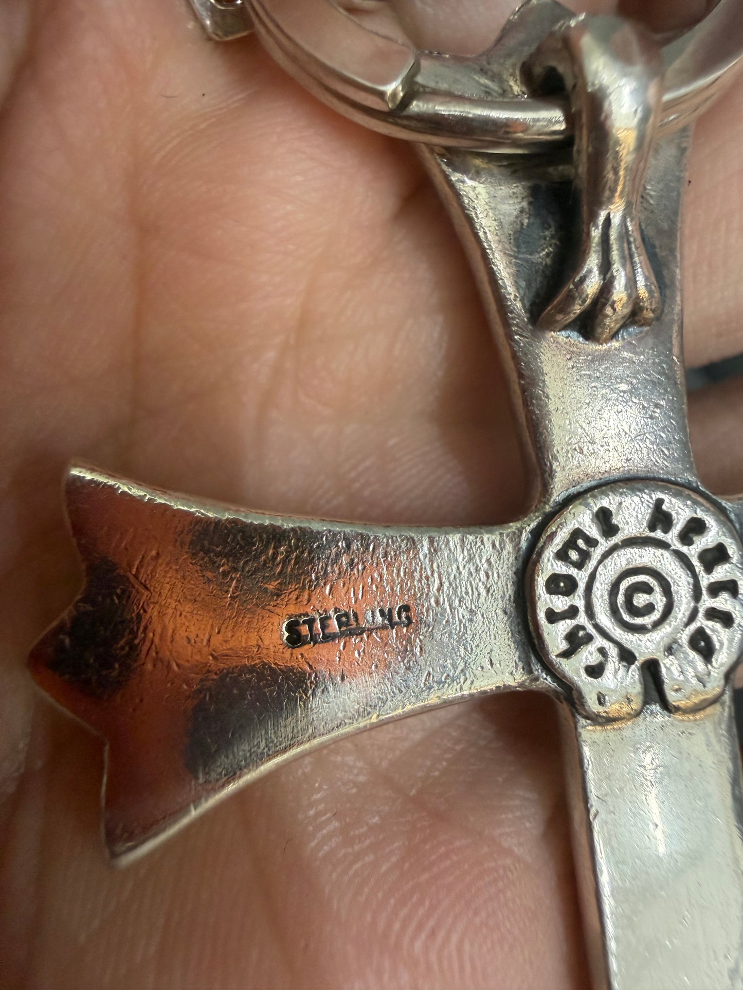 Chrome Hearts Large Cross & Dagger Keychain