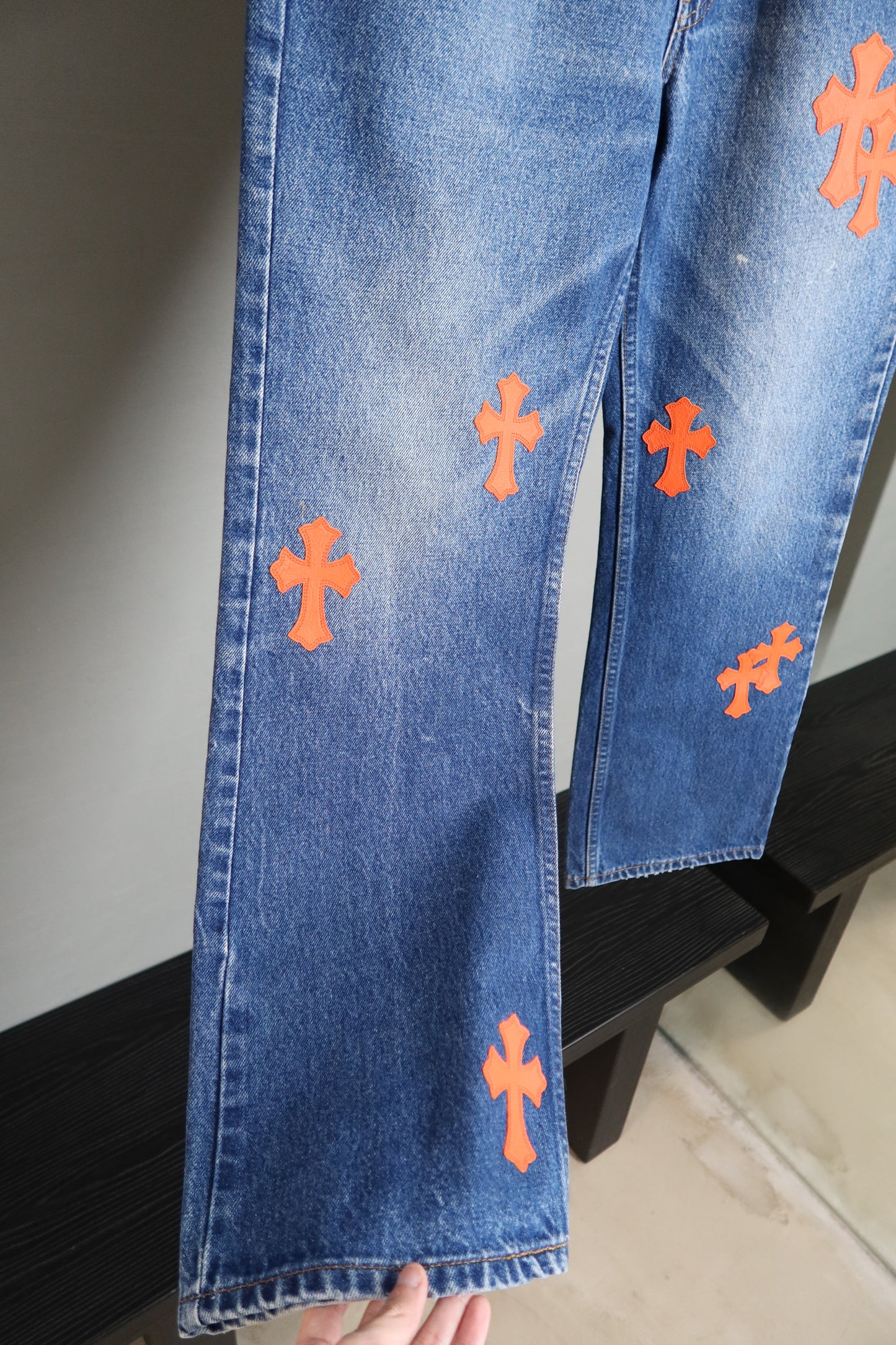 Chrome Hearts St. Barth Exclusive Cross Patch 517 Jeans