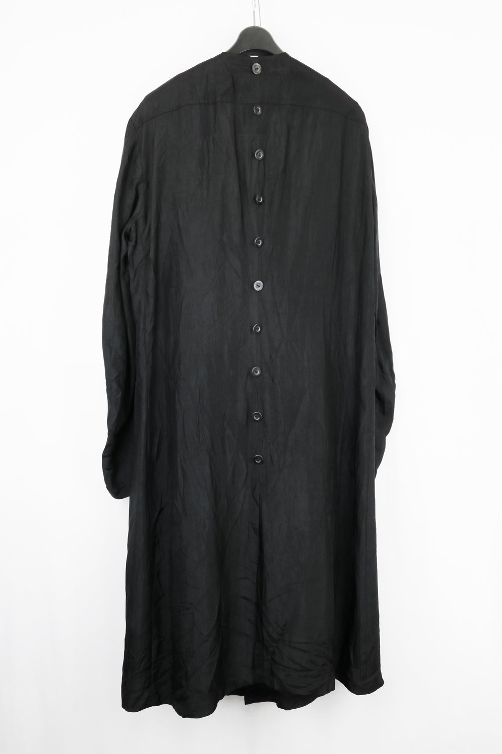 NUDE:MM Acetate Twill Long Jacket With 7GG Kint Half Vest