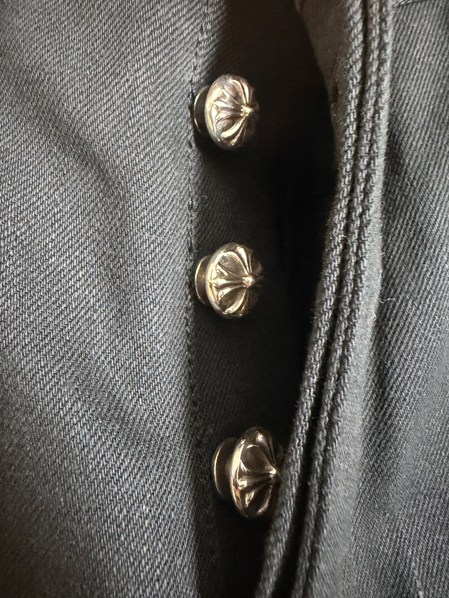 Chrome Hearts KS FIT Cross Ball Button Denim Pants