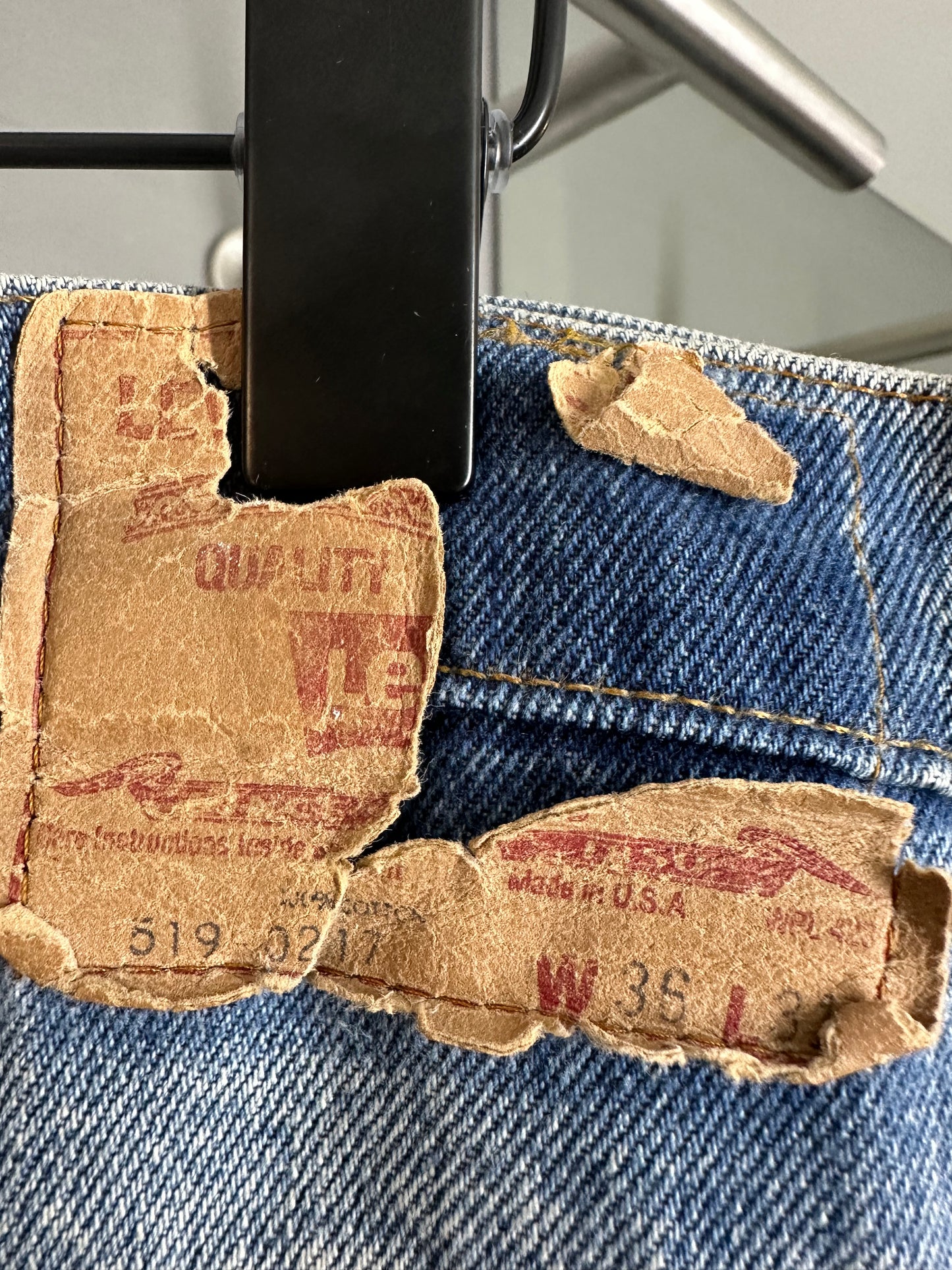Chrome Hearts Leather Patched 519 Levis Jeans