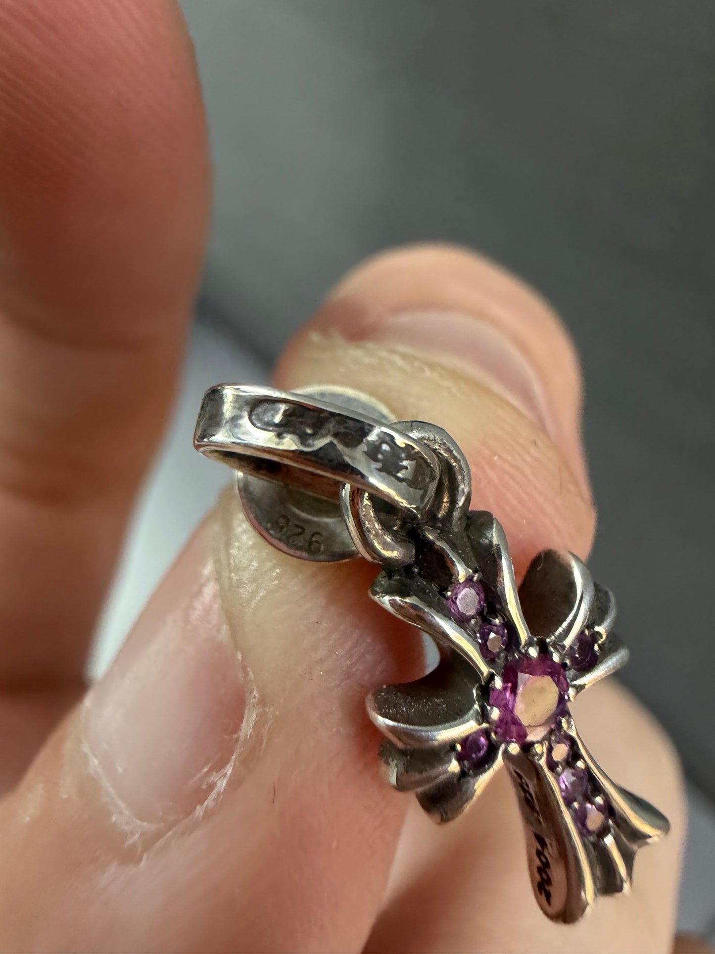 Chrome Hearts Pink Sapphire BBF Babyfat Earring