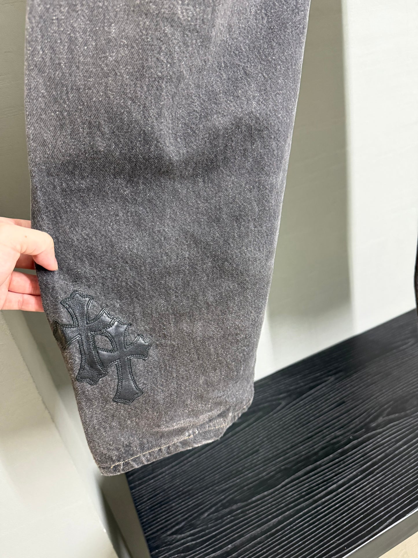 Chrome Hearts 501 Cross Patch Jeans