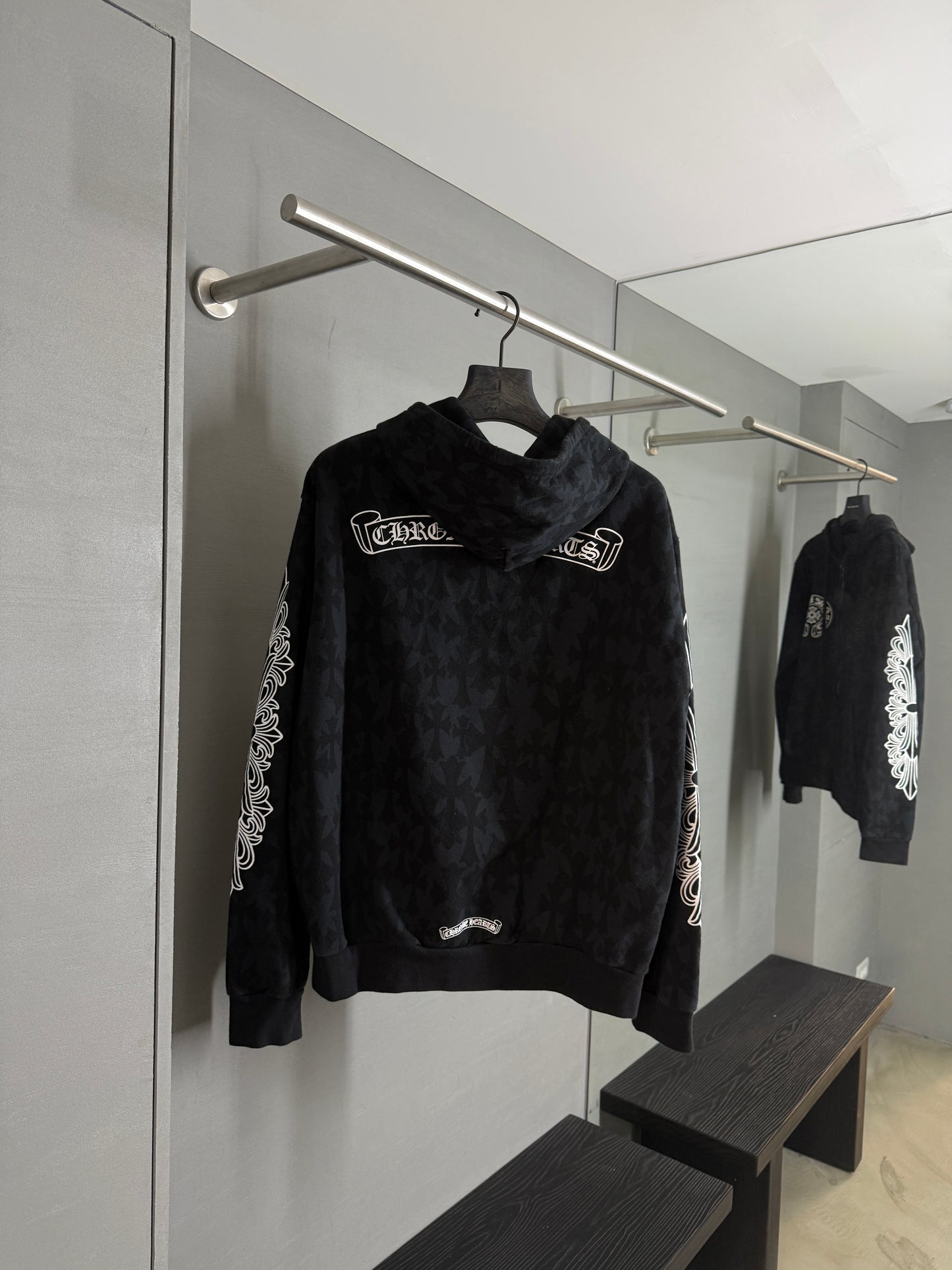 Chrome Hearts All Over Prints Zip-Up Hoodie