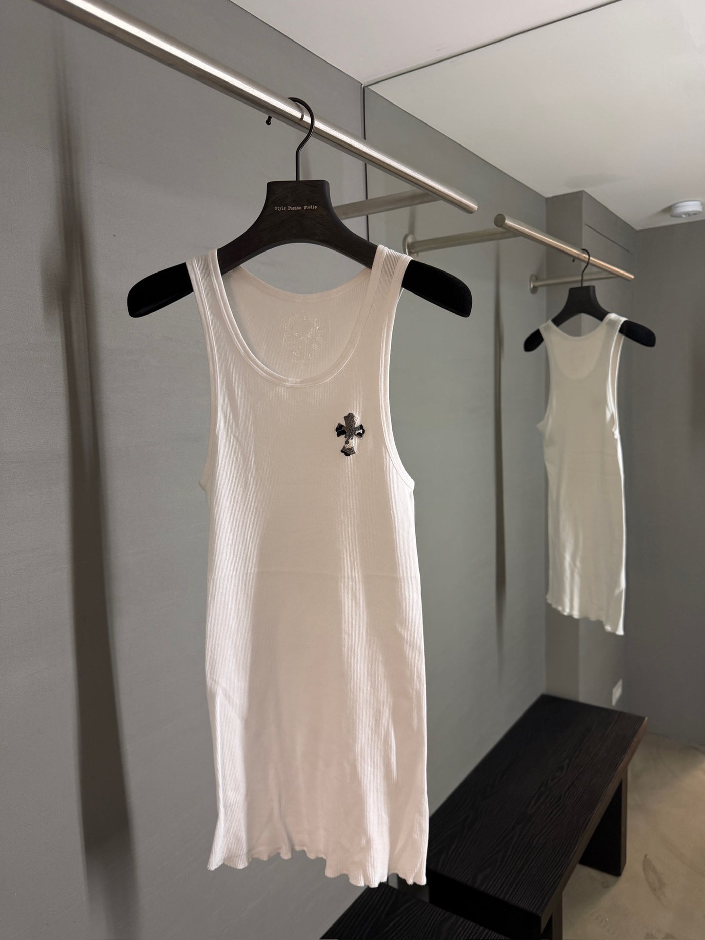 Chrome Hearts Camo Beaded Cross Patch Tank Top
