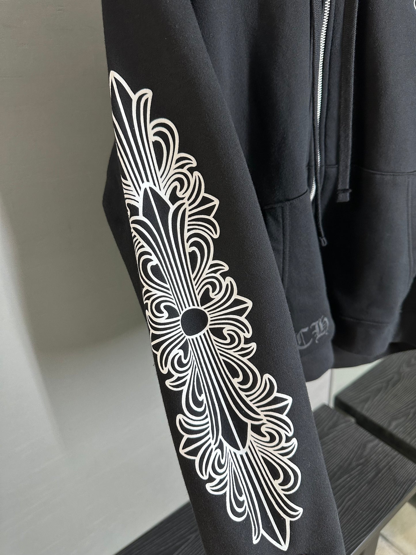 Chrome Hearts Horseshoe Floral Zip-up