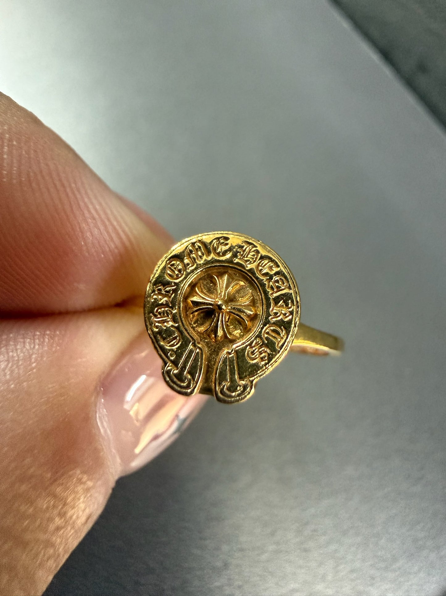 Chrome Hearts 22k Horseshoe Bubble Gum Ring