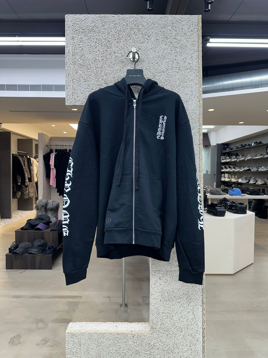 Chrome Hearts Gothic Script Zip-up Hoodie