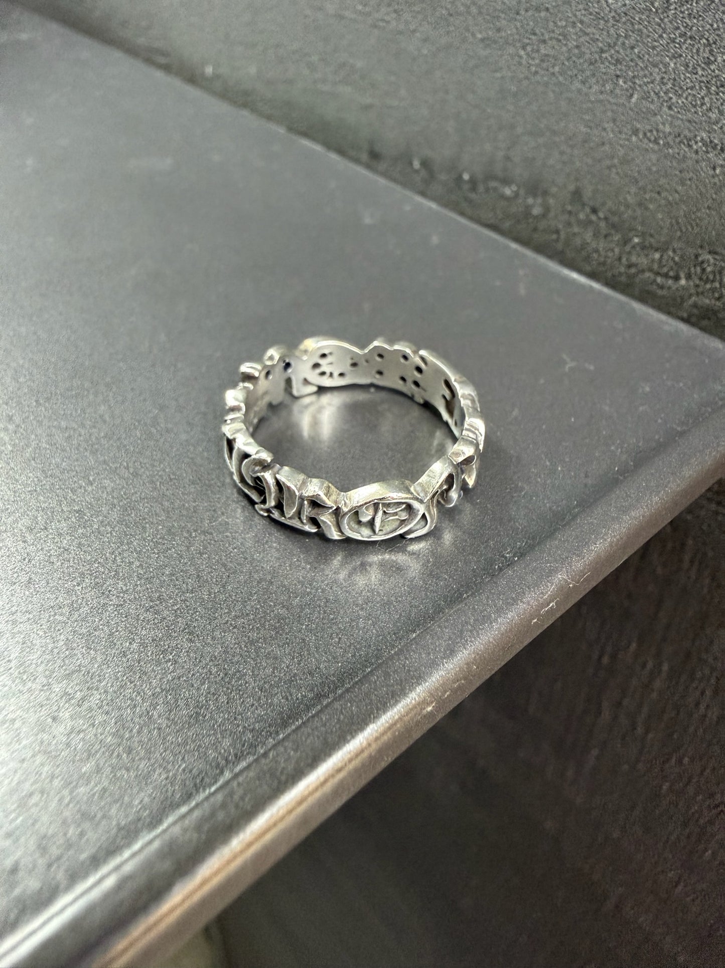 Chrome Hearts Script Band Ring