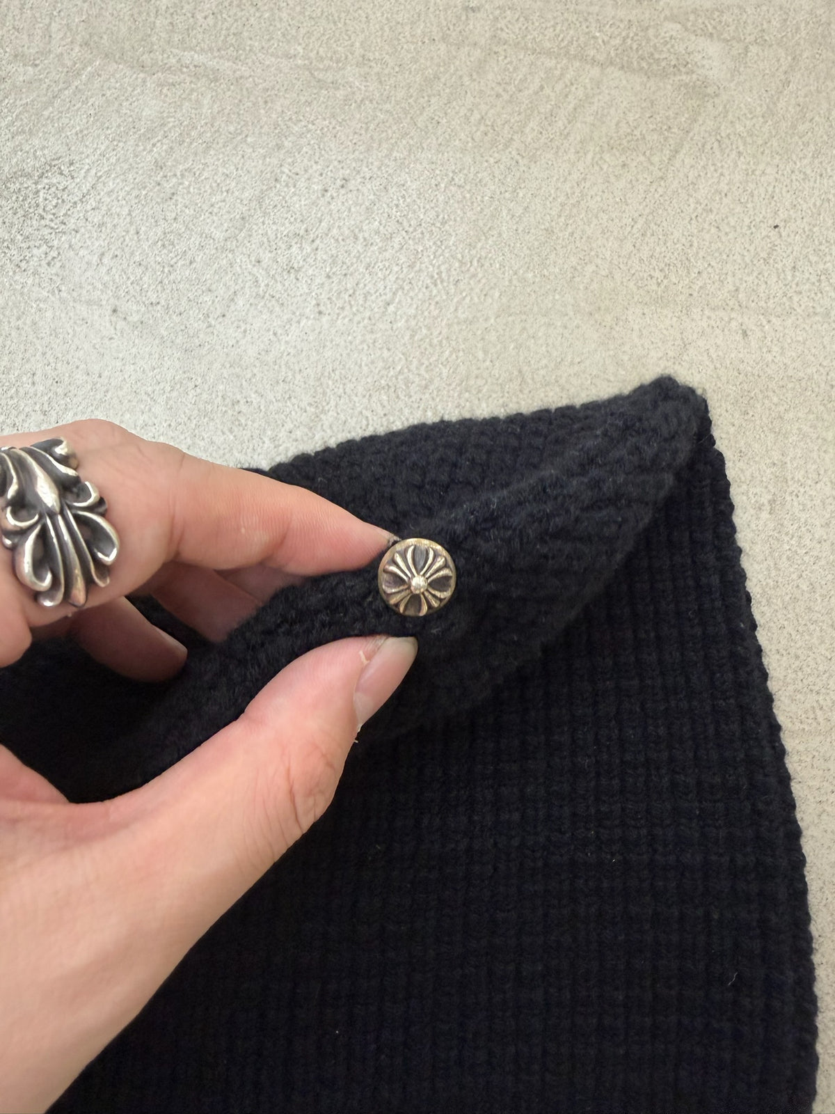 Chrome Hearts Waffle Cashmere Knit Beanie