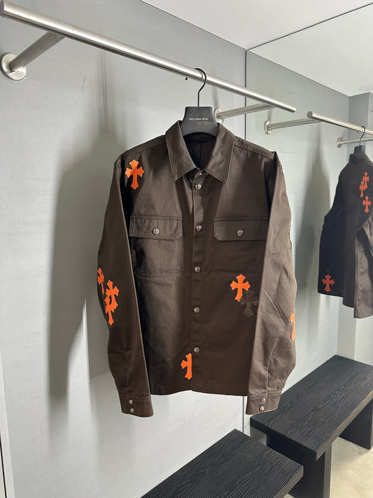 Chrome Hearts Camouflage & Orange Patch Work Dog Jacket