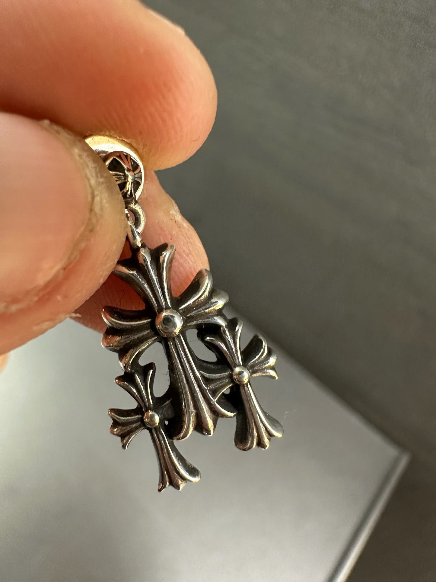 Chrome Hearts Triple Cross Earring with Receipt