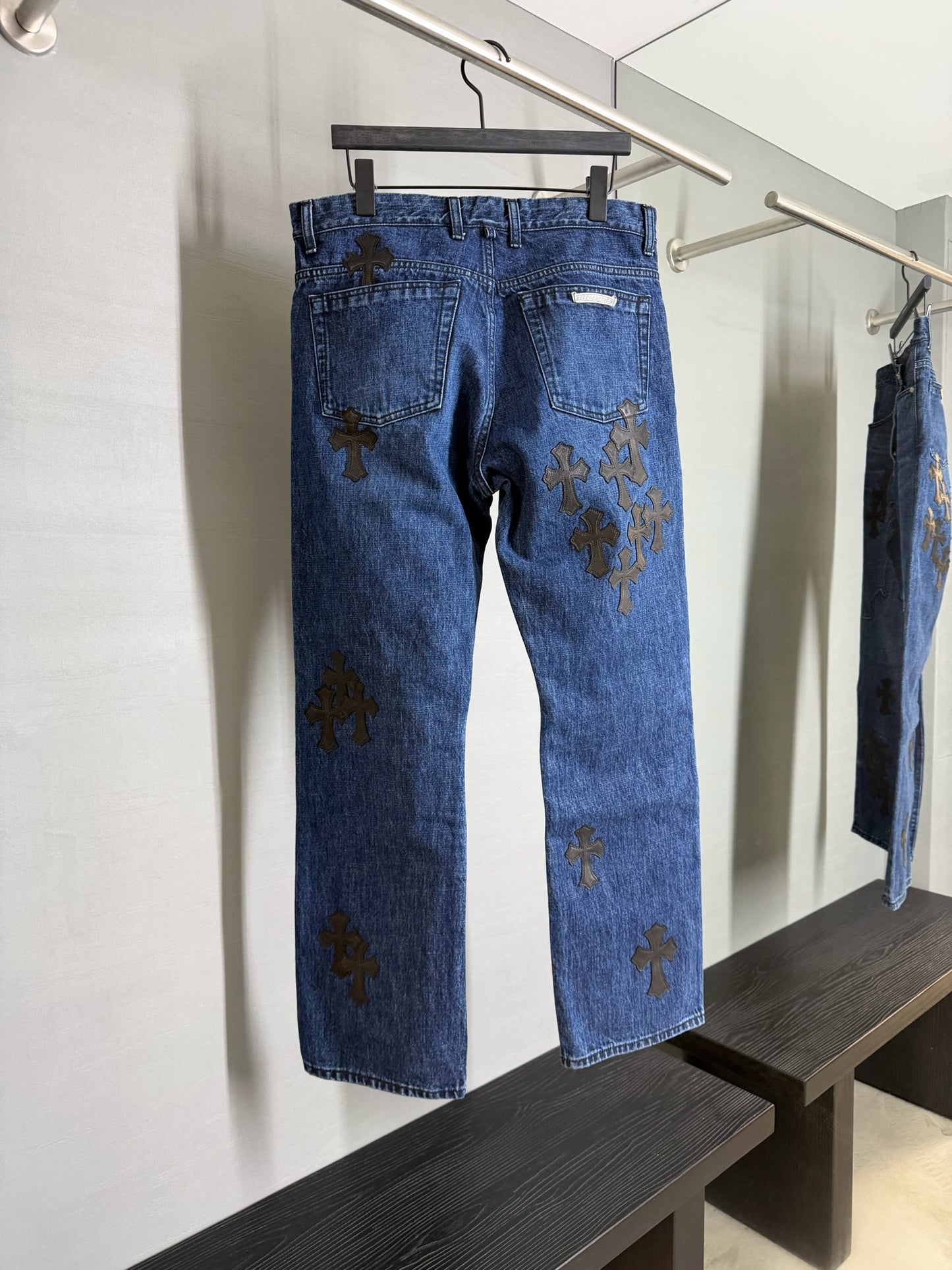 Chrome Hearts Turbo Diesel Fleur Knee Jeans