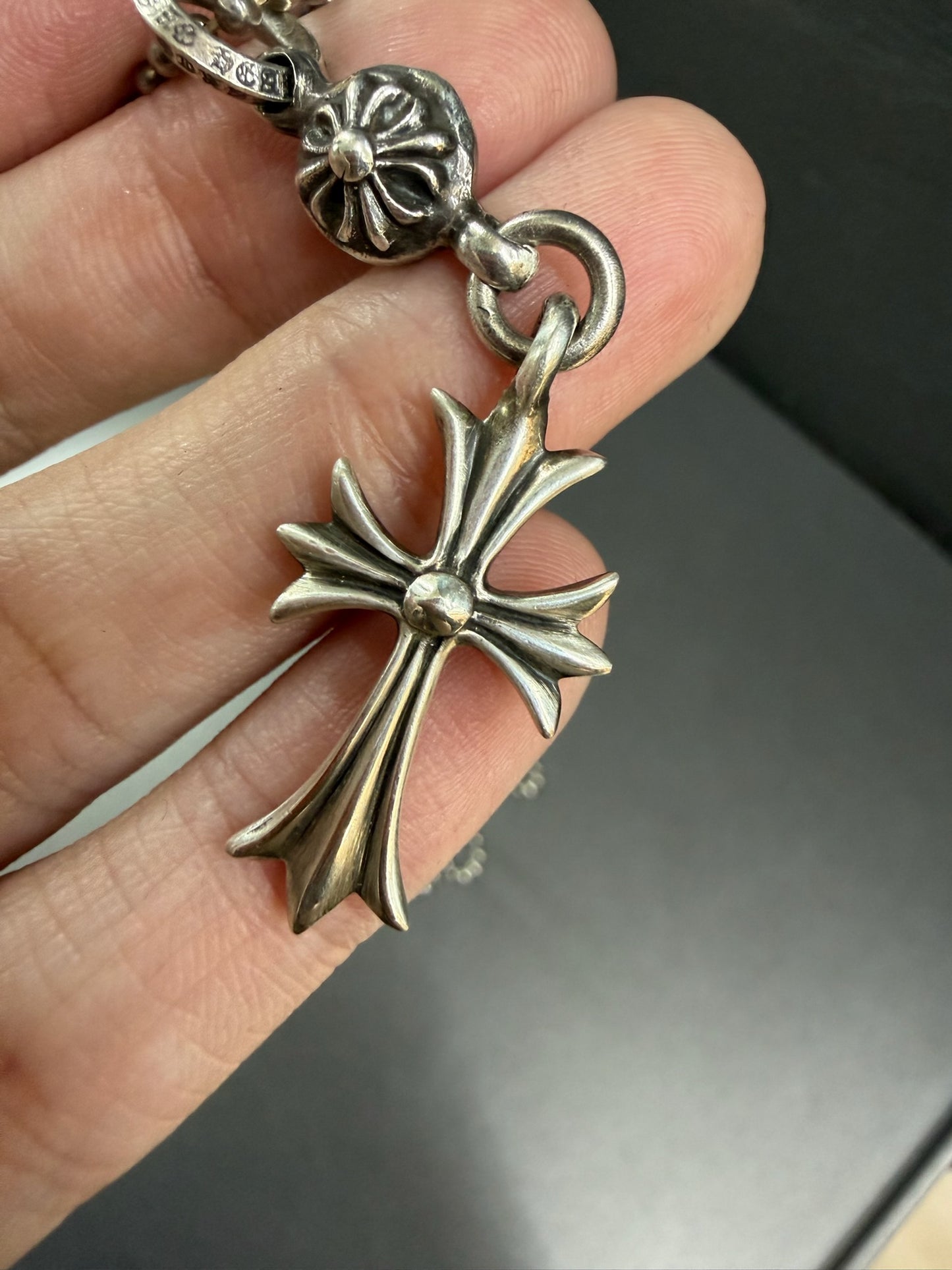 Chrome Hearts Cross Ball Necklace  with Diamond