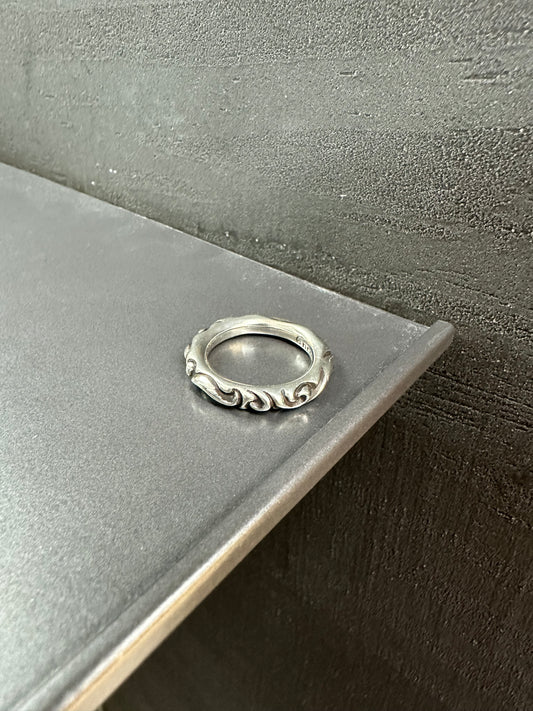 Chrome Hearts SCRL Scroll Band Ring