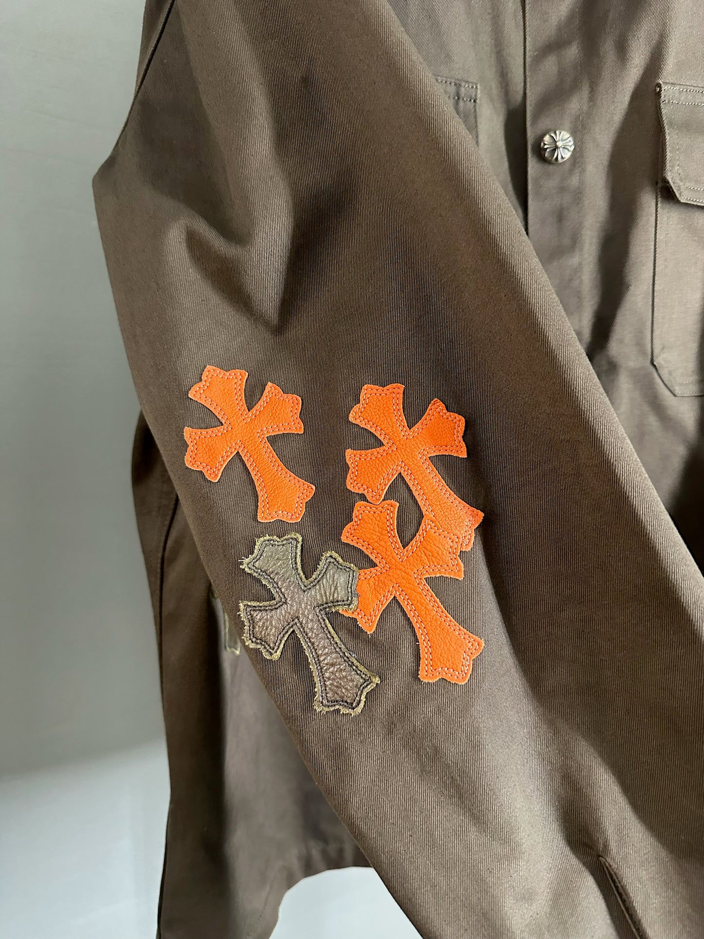 Chrome Hearts Cross Patch Work Dog Jacket
