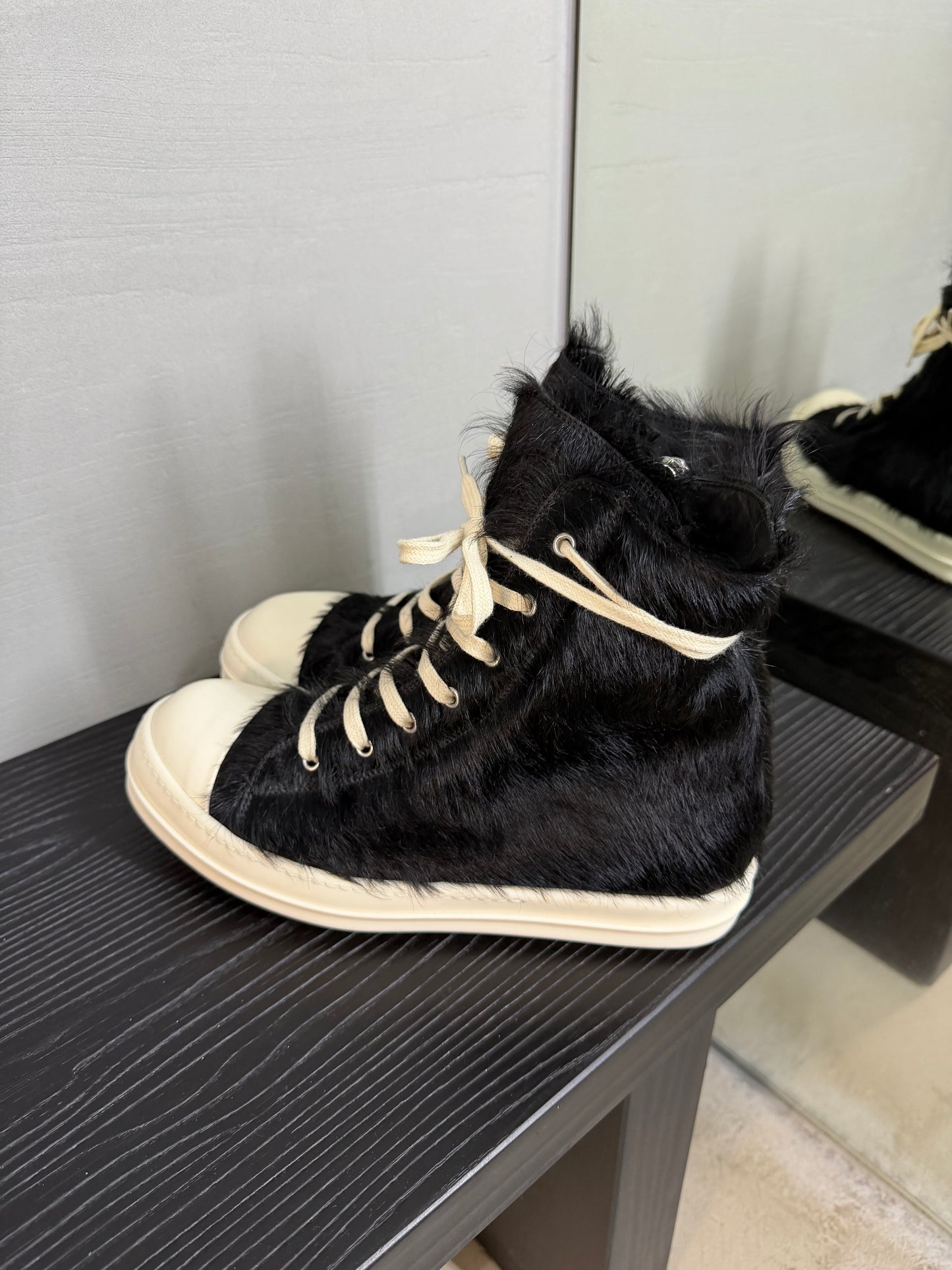 Rick Owens Pony Hair Ramones High Top