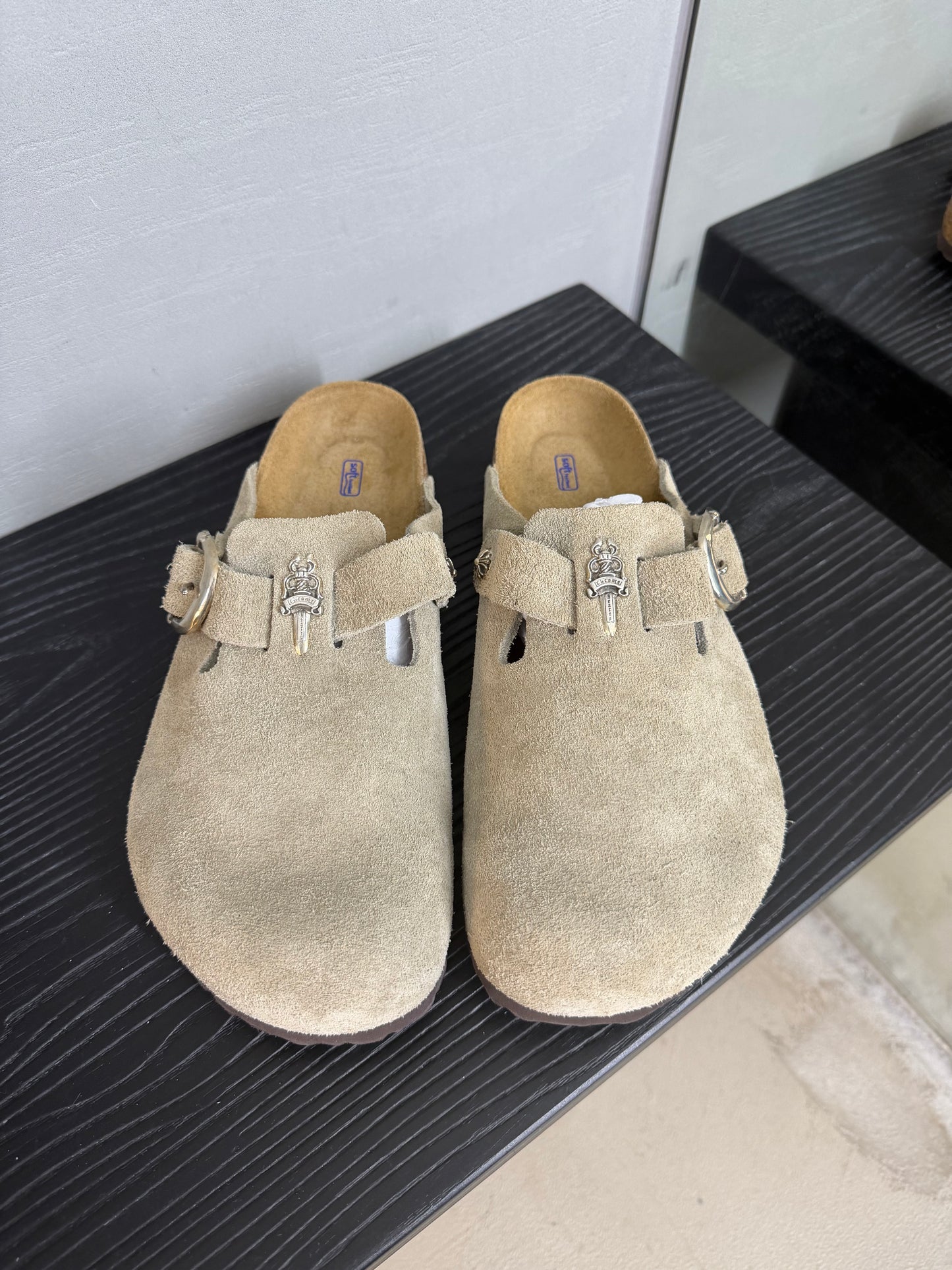 Chrome Hearts Birkenstock Boston Clogs
