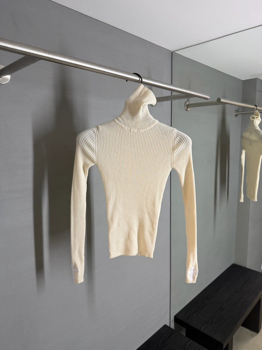 Chrome Hearts Cross Patch Cashmere Turtle Neck Long Sleeve