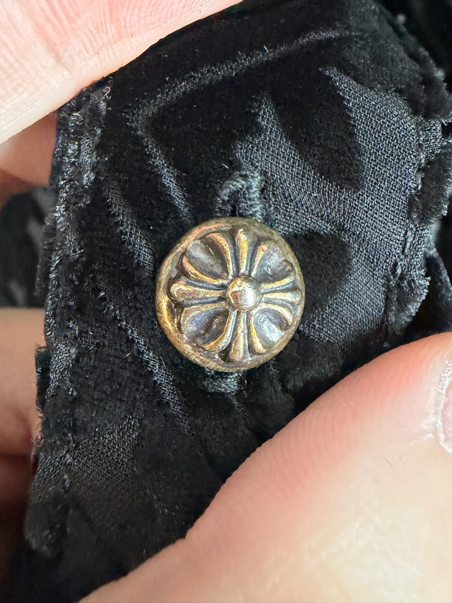 Chrome Hearts Mahal Kita Monogram Cross Velvet Shirt