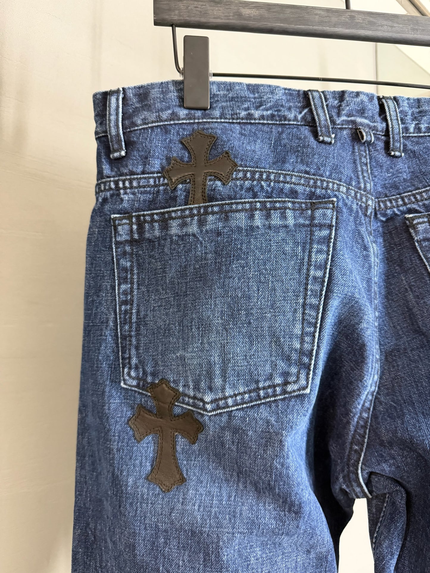 Chrome Hearts Turbo Diesel Fleur Knee Jeans