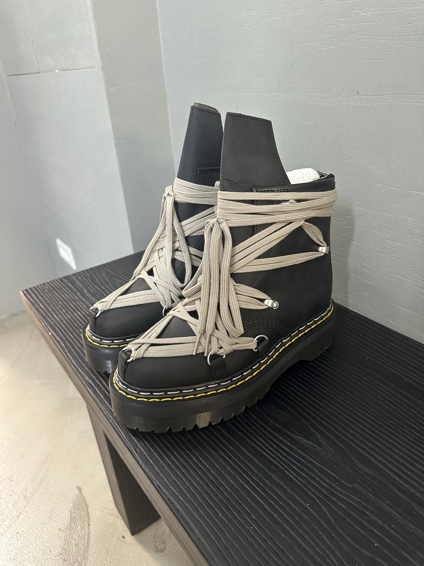 Rick Owens Dr.Martens Quad Sole Megalace Boot