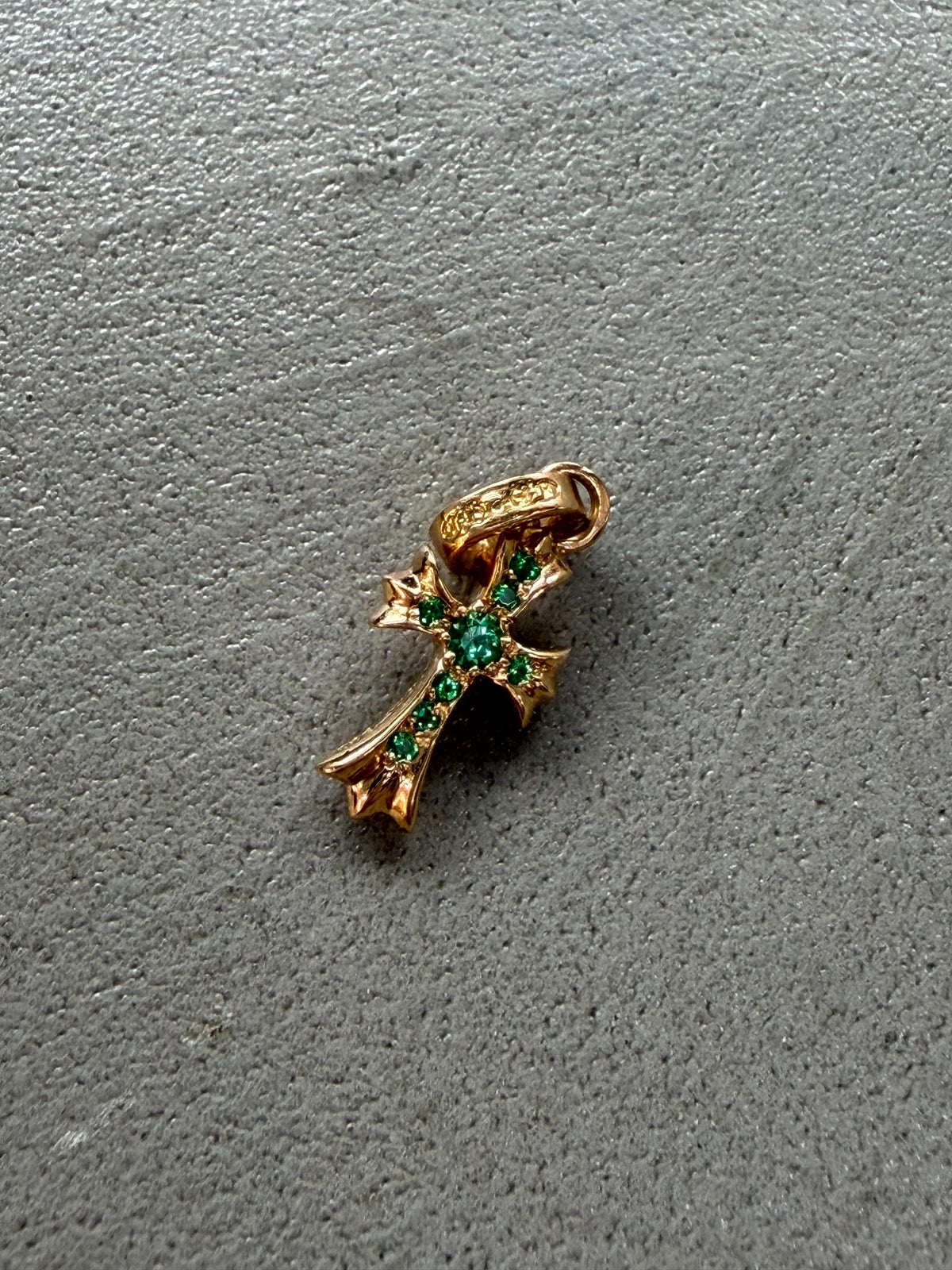 Chrome Hearts 22k Babyfat Pendant with Emerald