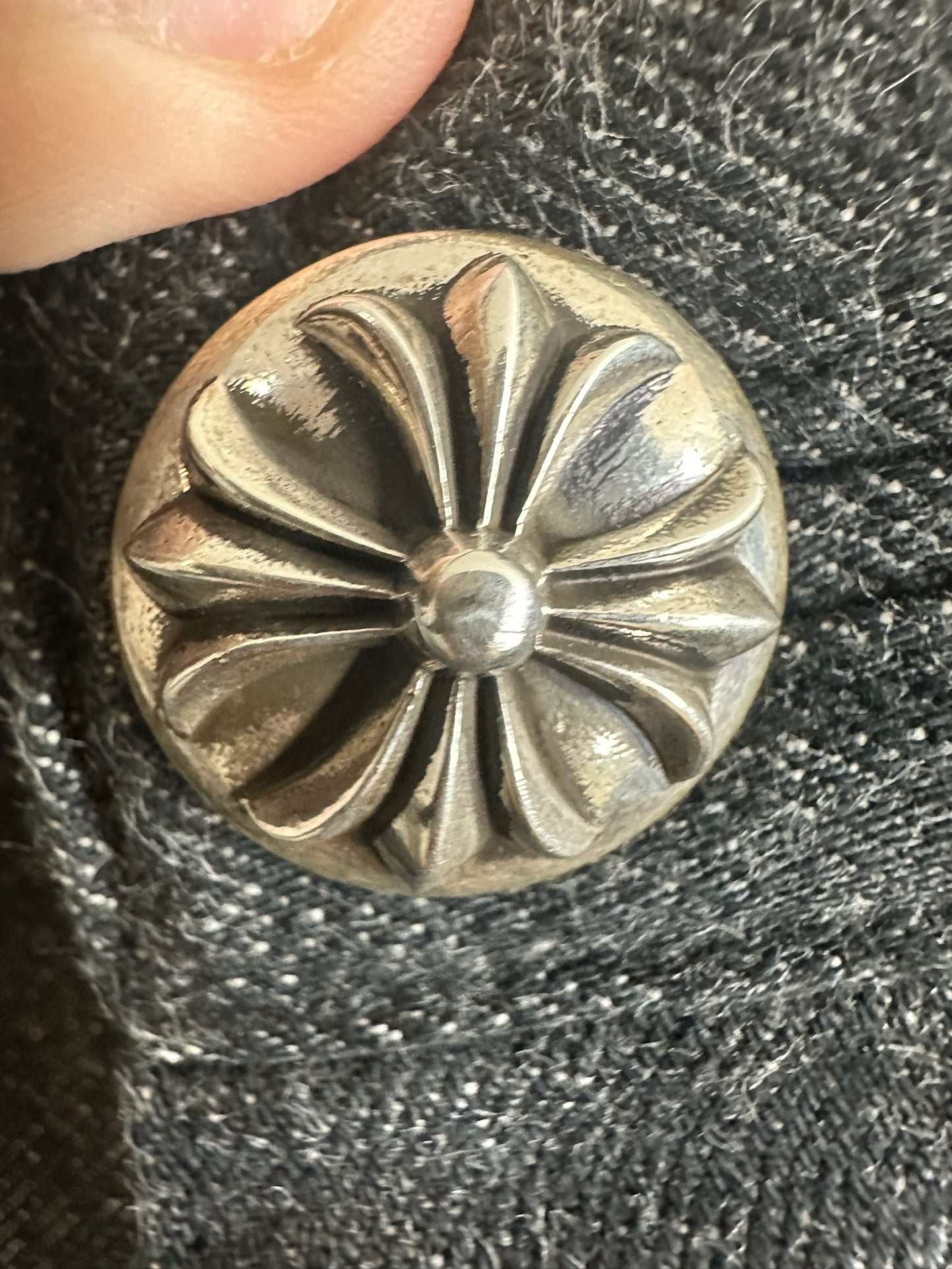 Chrome Hearts Leather Star Patch Jeans