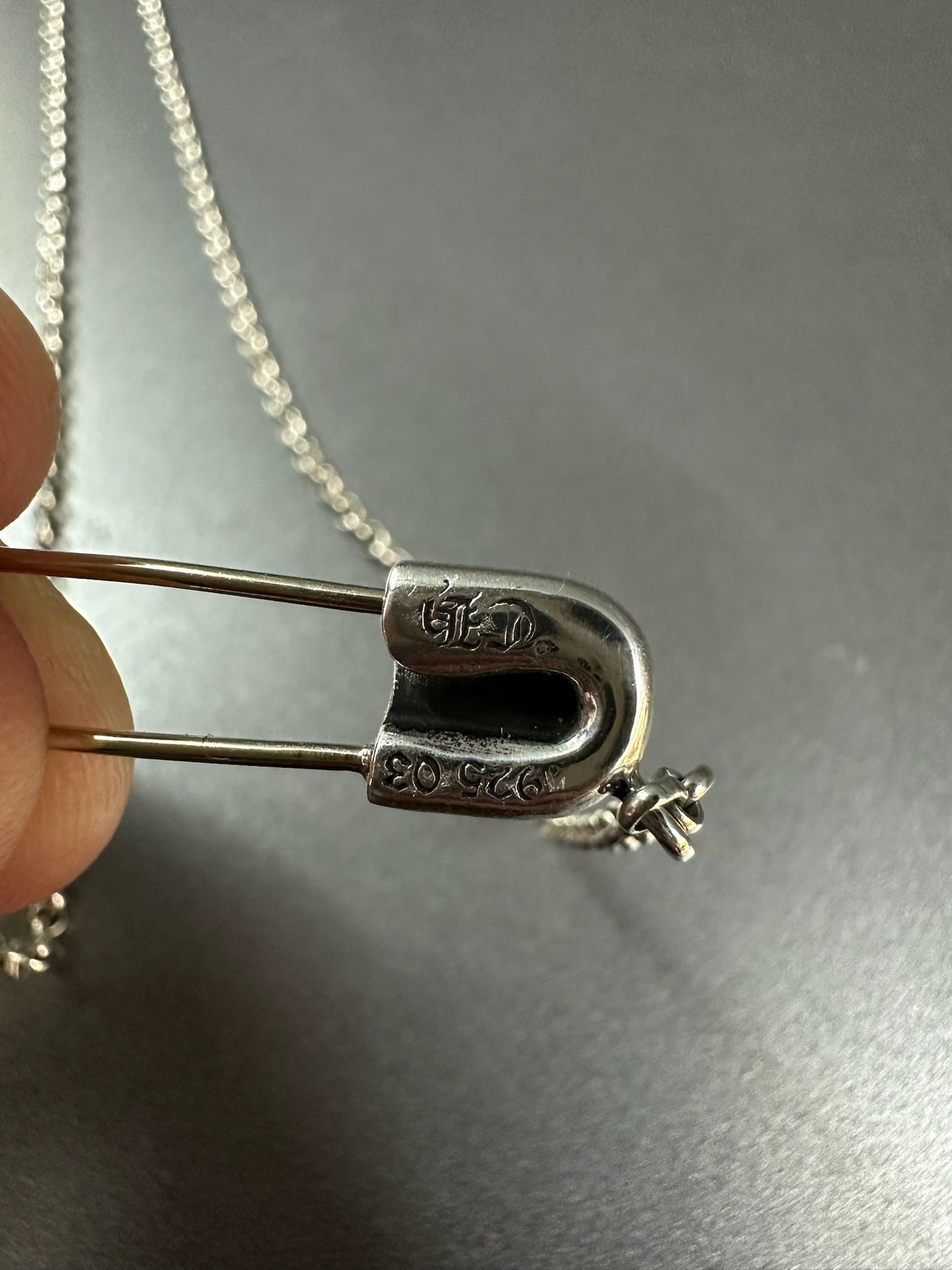 Chrome Hearts Safety Pin Necklace 45cm