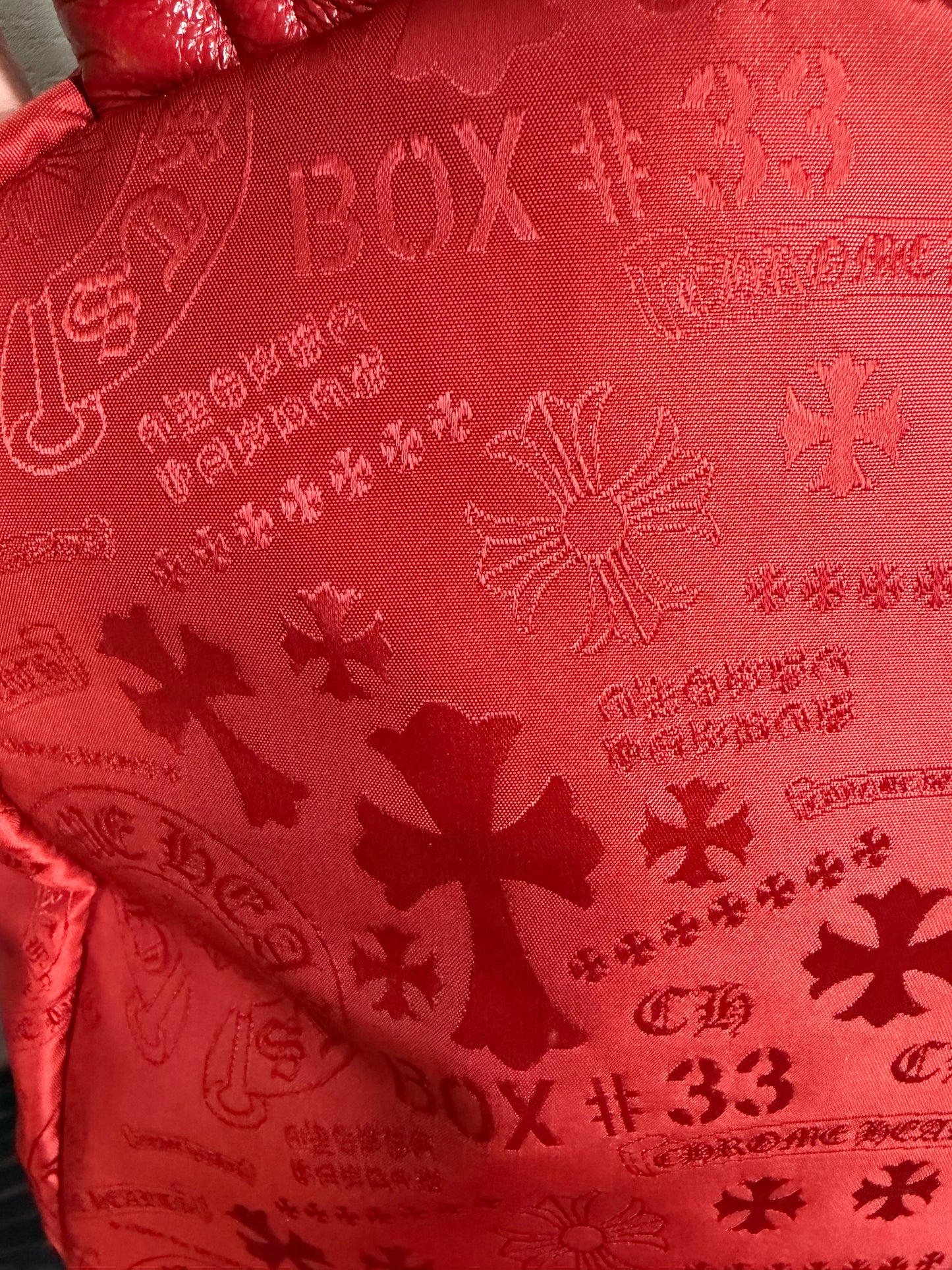 Chrome Hearts Nylon Stencil Red Backpack