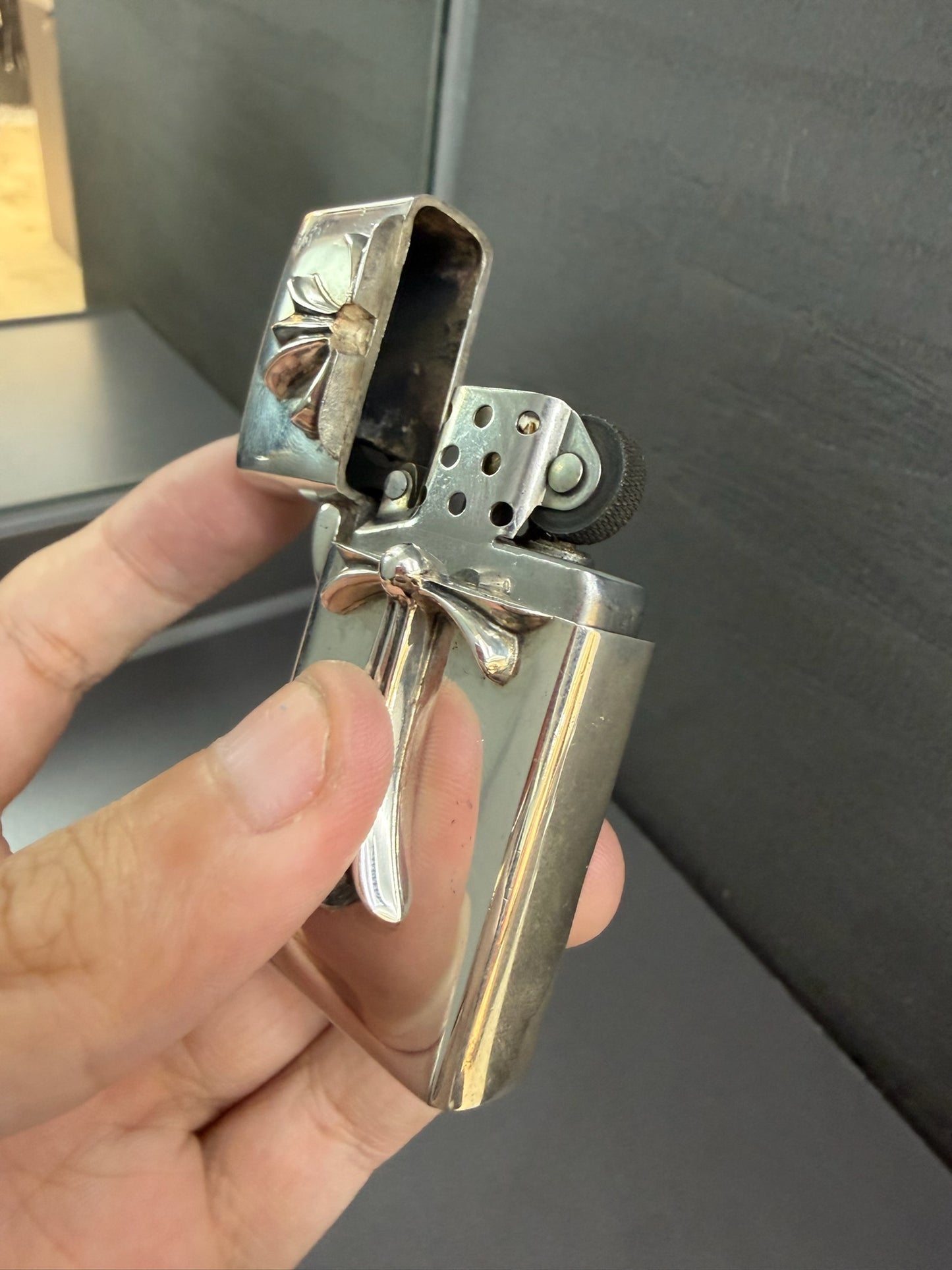 Chrome Hearts Cross Zippo Lighter (Narrow)