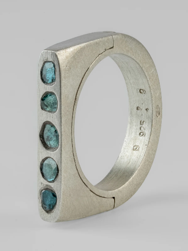Parts Of Four Sistema Ring (Mega Pavé, Blue Diamond Slabs, Oval, 4mm, MA+BDIA)