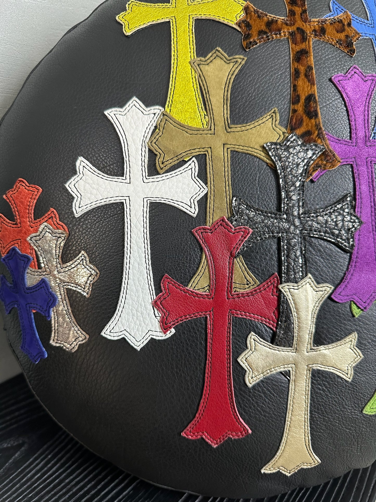 Chrome Hearts Multicolor Cross Patch Pillow