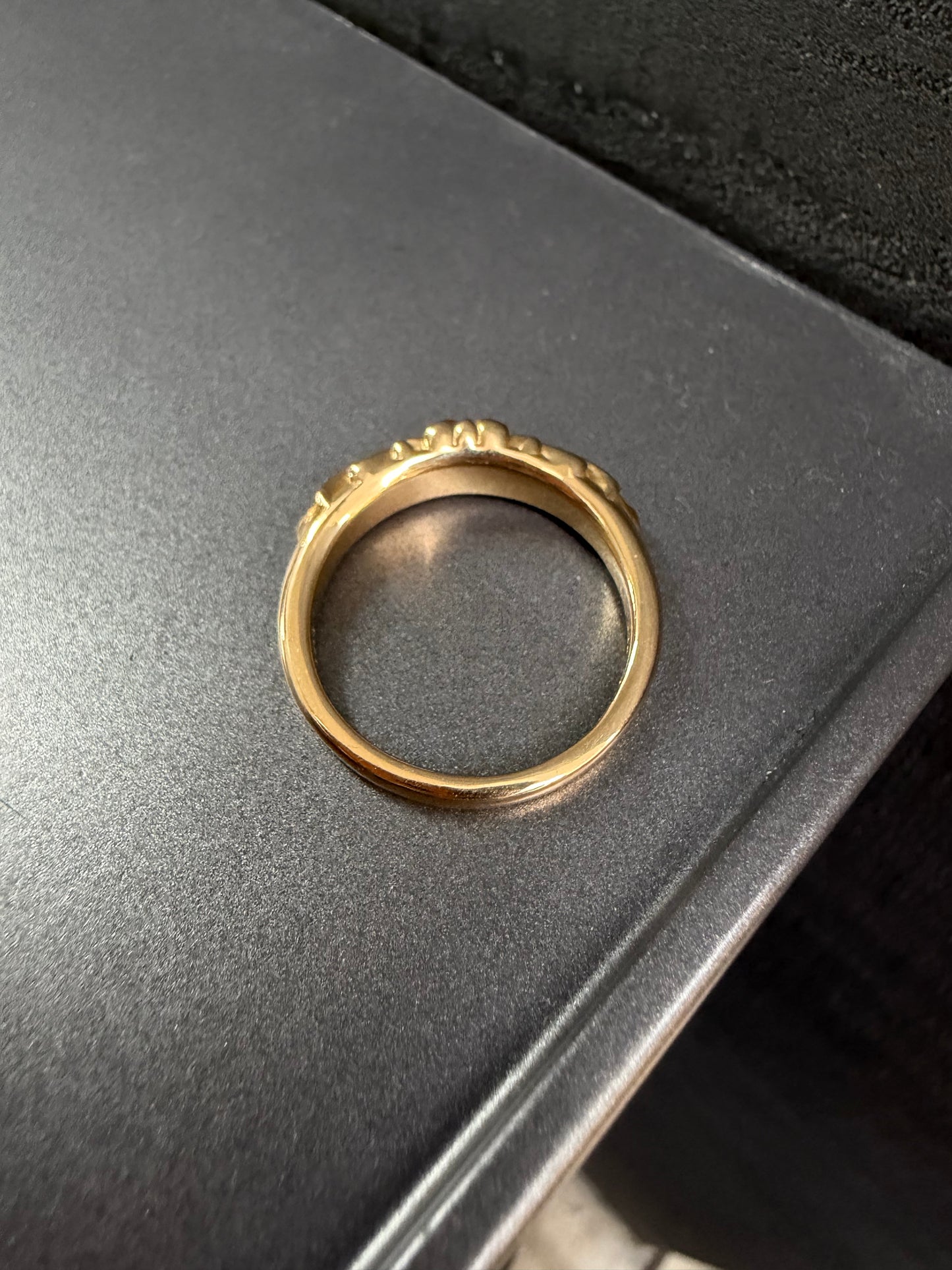 Chrome Hearts 22k Baby Classic Floral Cross Ring with Diamonds