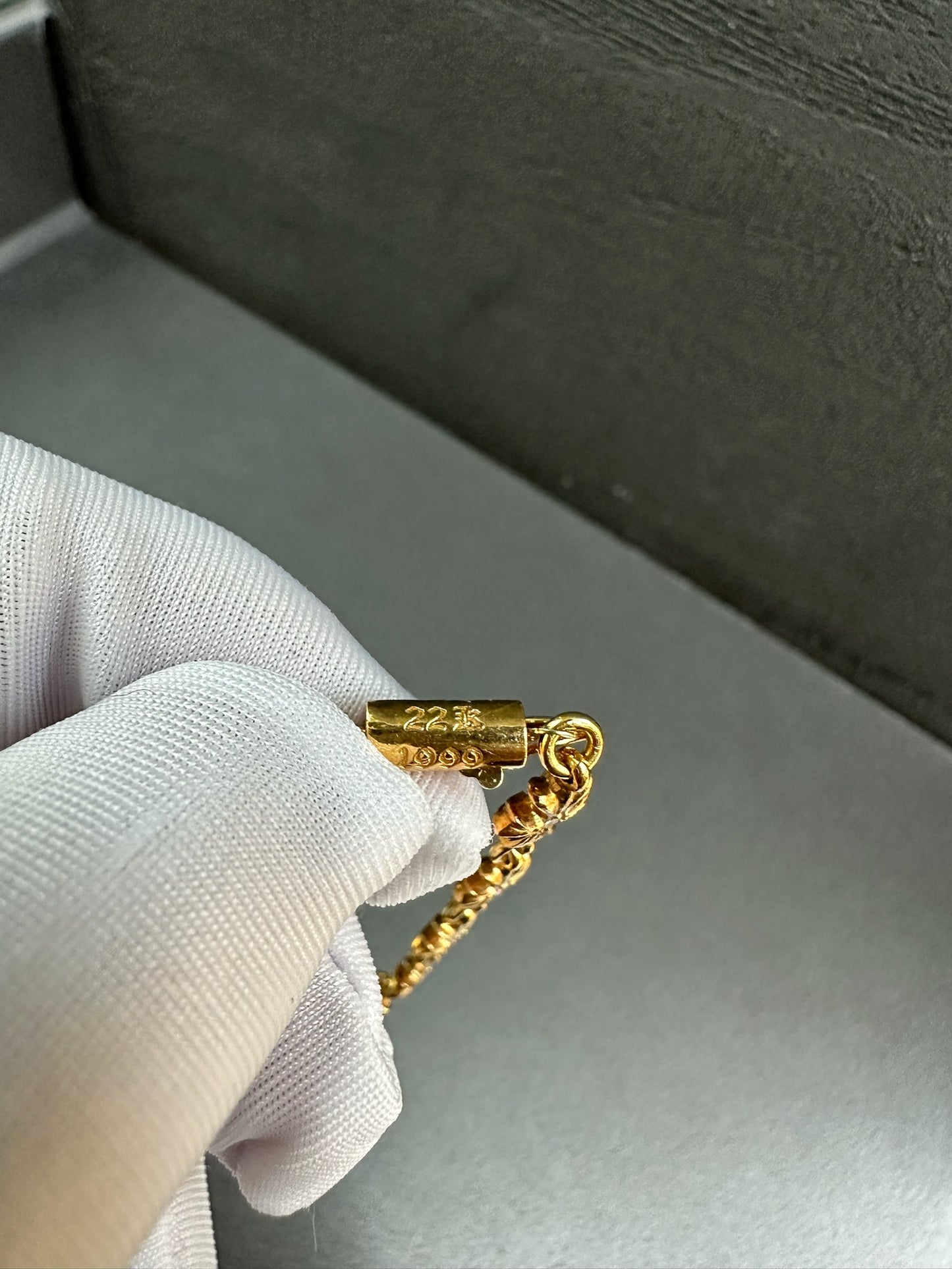 Chrome Hearts 22k Tiny E bracelet with diamonds 11links