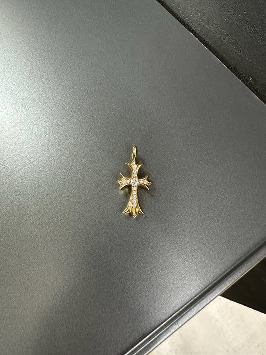 Chrome Hearts 22k tiny pendant with diamond
