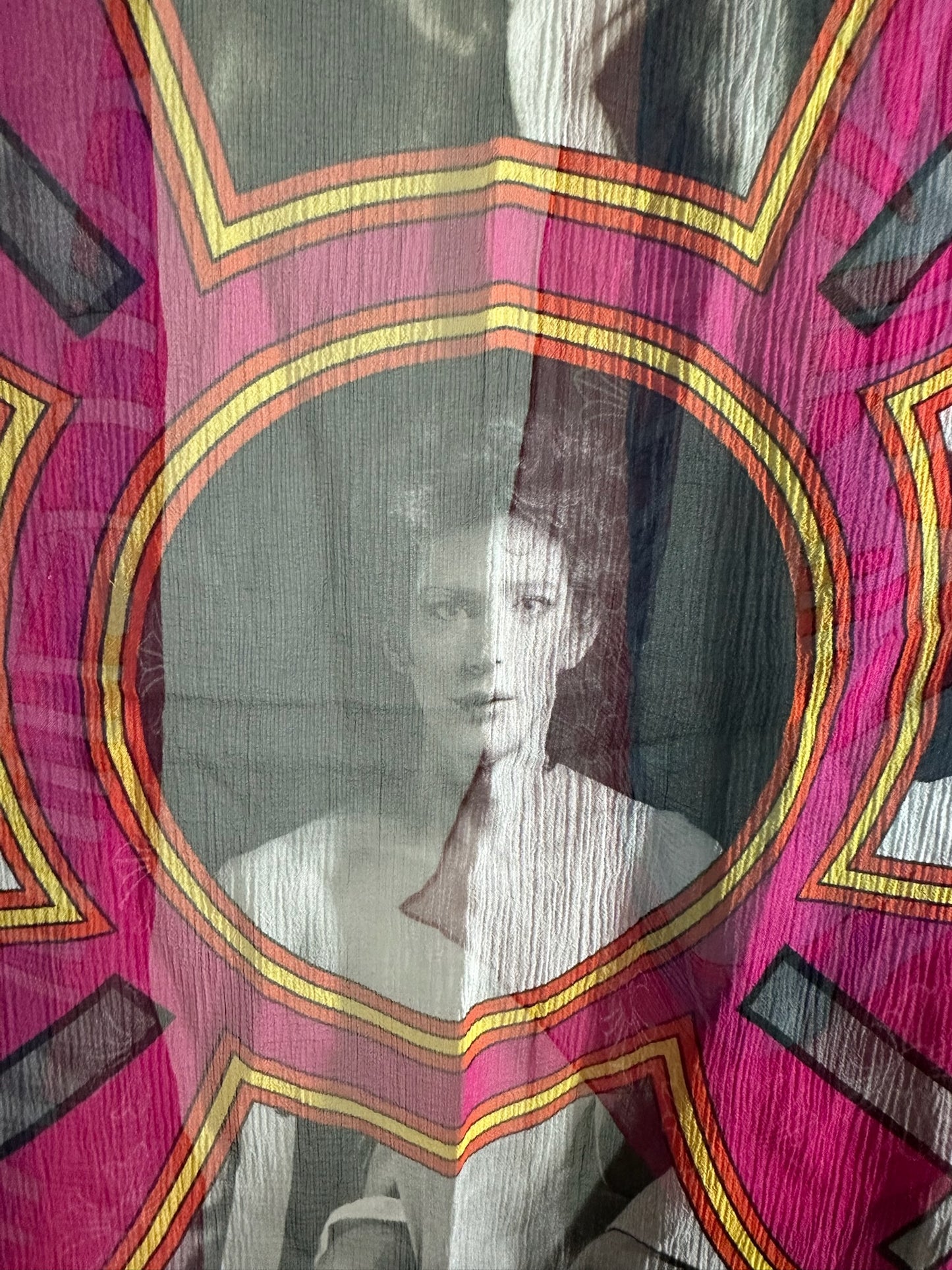 Chrome Hearts Robert Mapplethorpe Print Silk Scarf with Receipt