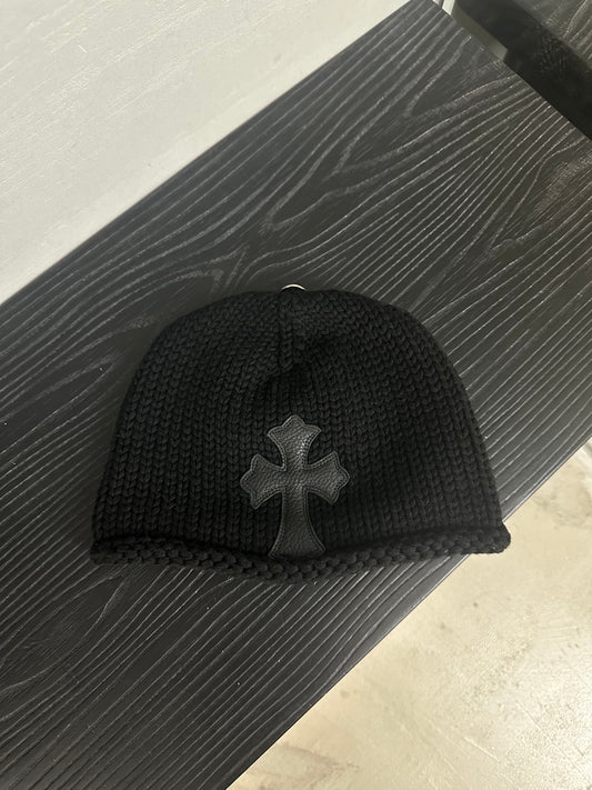 Chrome Hearts Leather Cross Patch Beanie