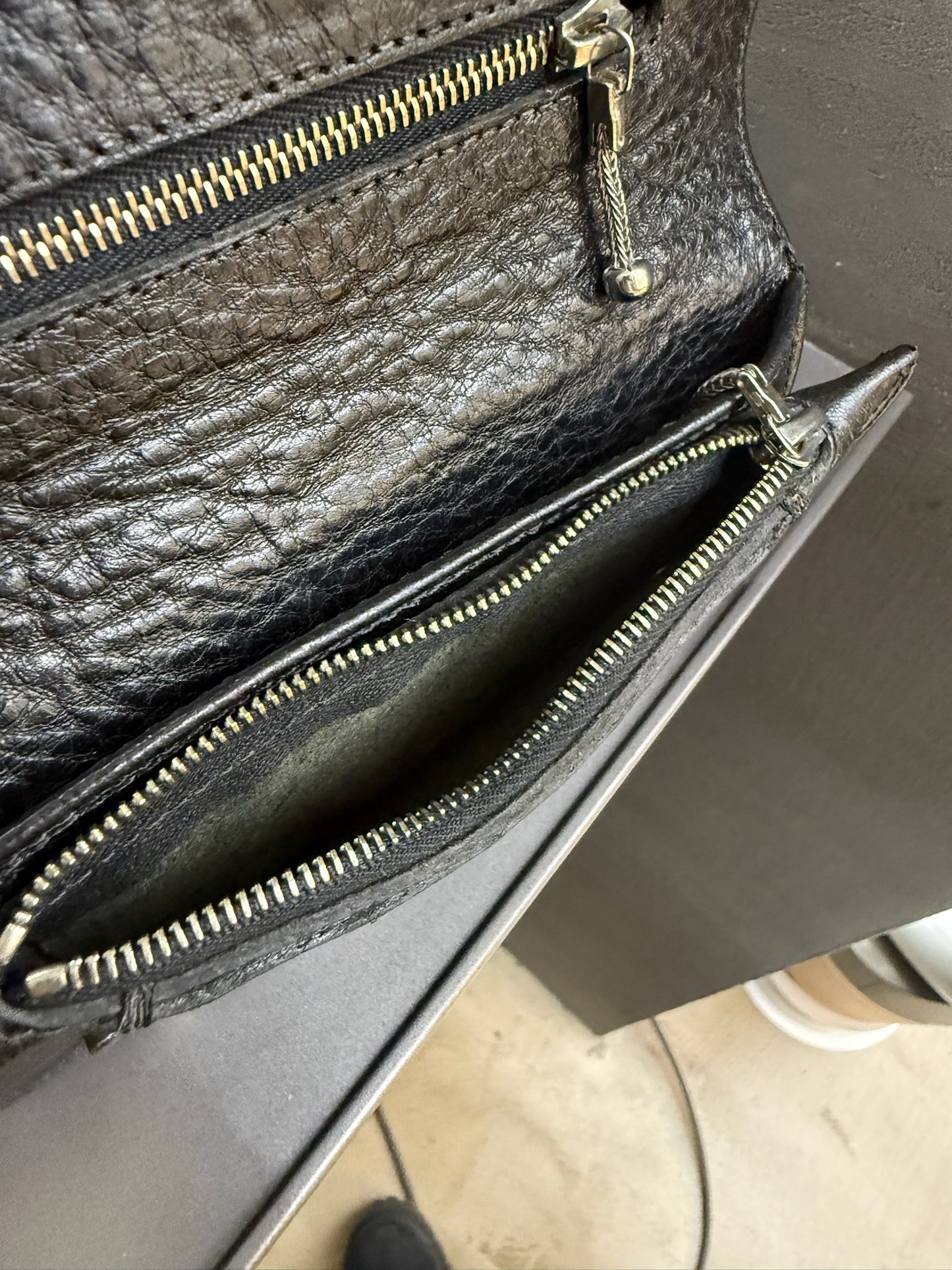 Chrome Hearts Zip Strap Cross Ball Wallet