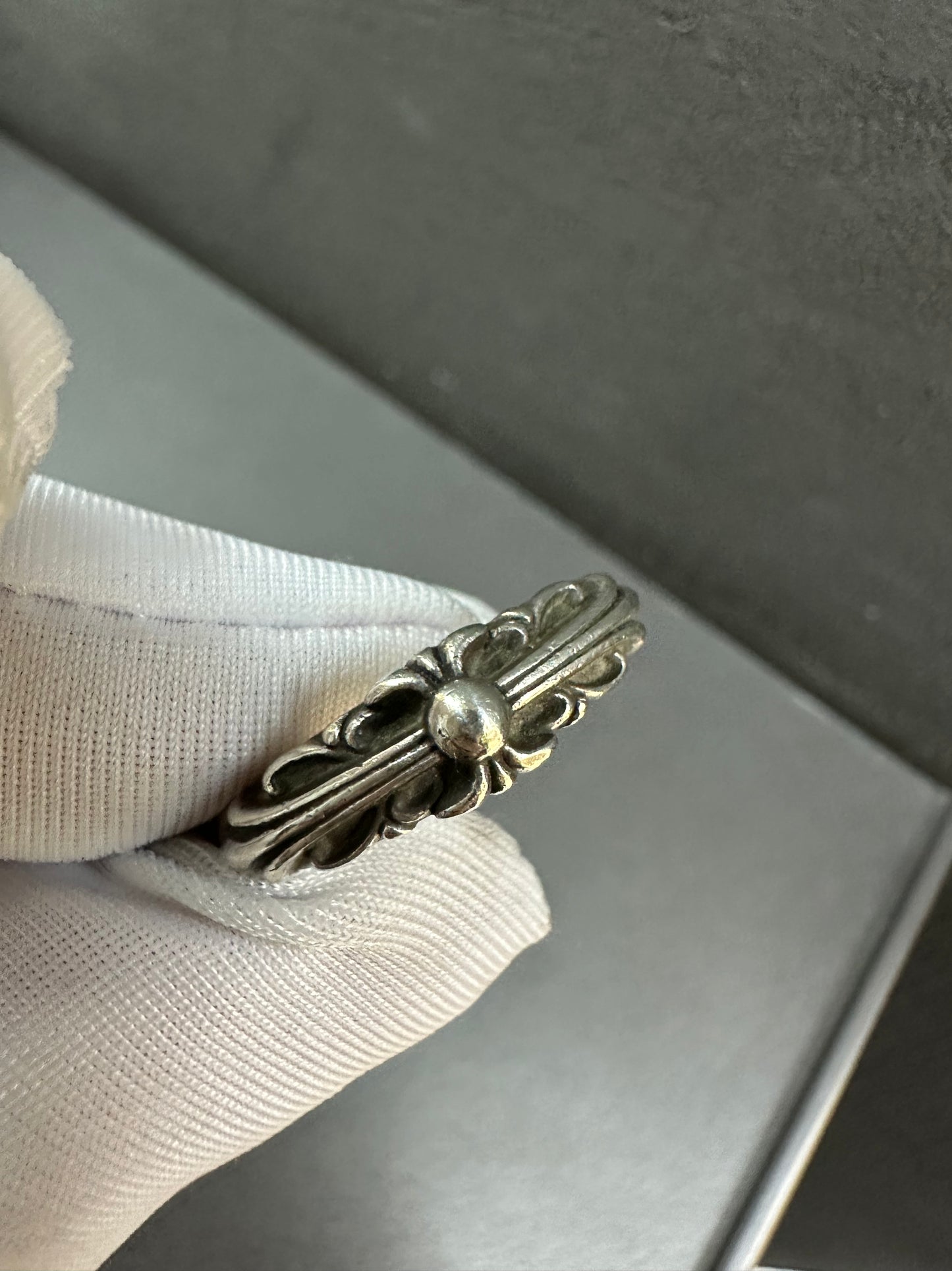 Chrome Hearts Baby Classic Floral Cross Ring