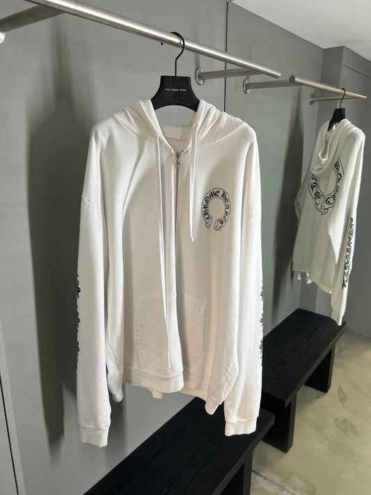 Chrome Hearts Horseshoe Floral Cross Zip-up